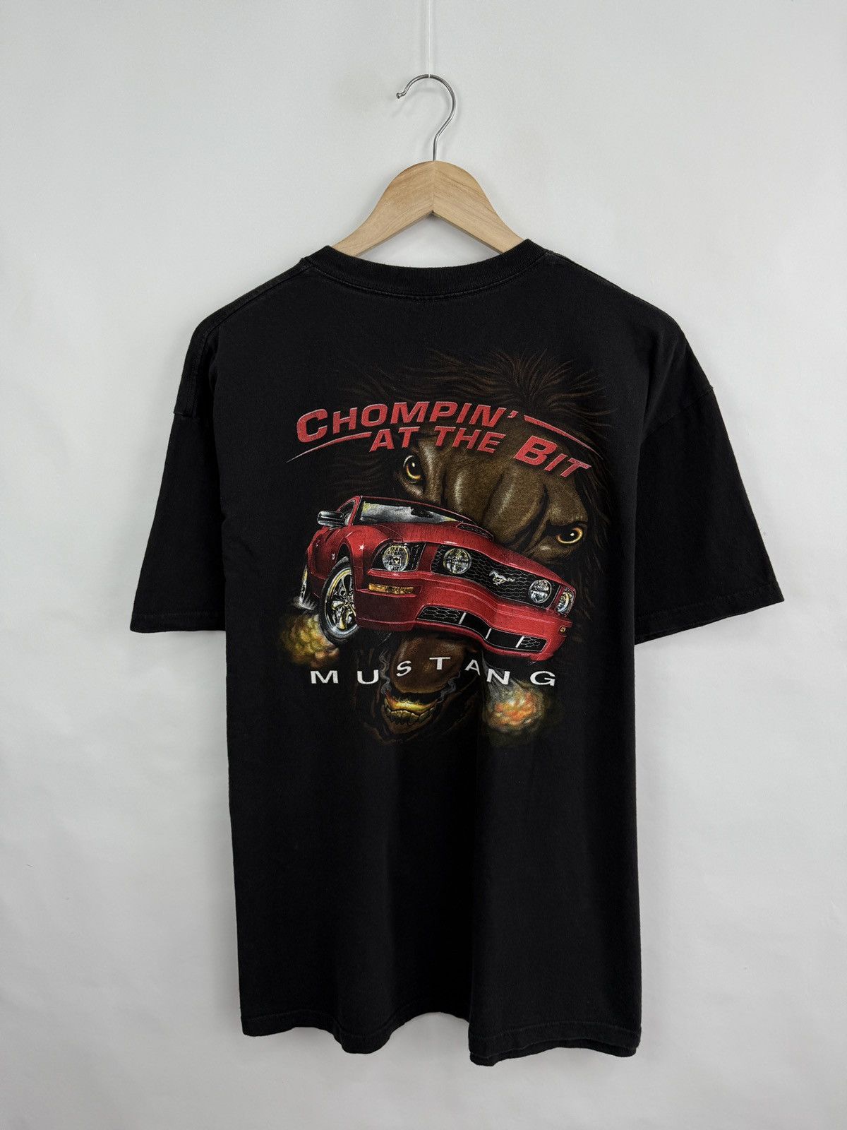 Mustang 🇺🇸Vintage Y2K Mustang Chompin At The Bit Delta Pro Weight Tee Size US XL / EU 56 / 4 - 3 Thumbnail
