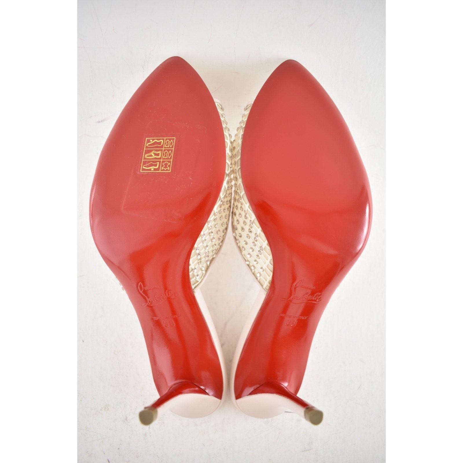 Christian Louboutin Christian Louboutin Apostropha Mule Mesh Strass 80 Size US 8 / IT 38 - 20 Thumbnail