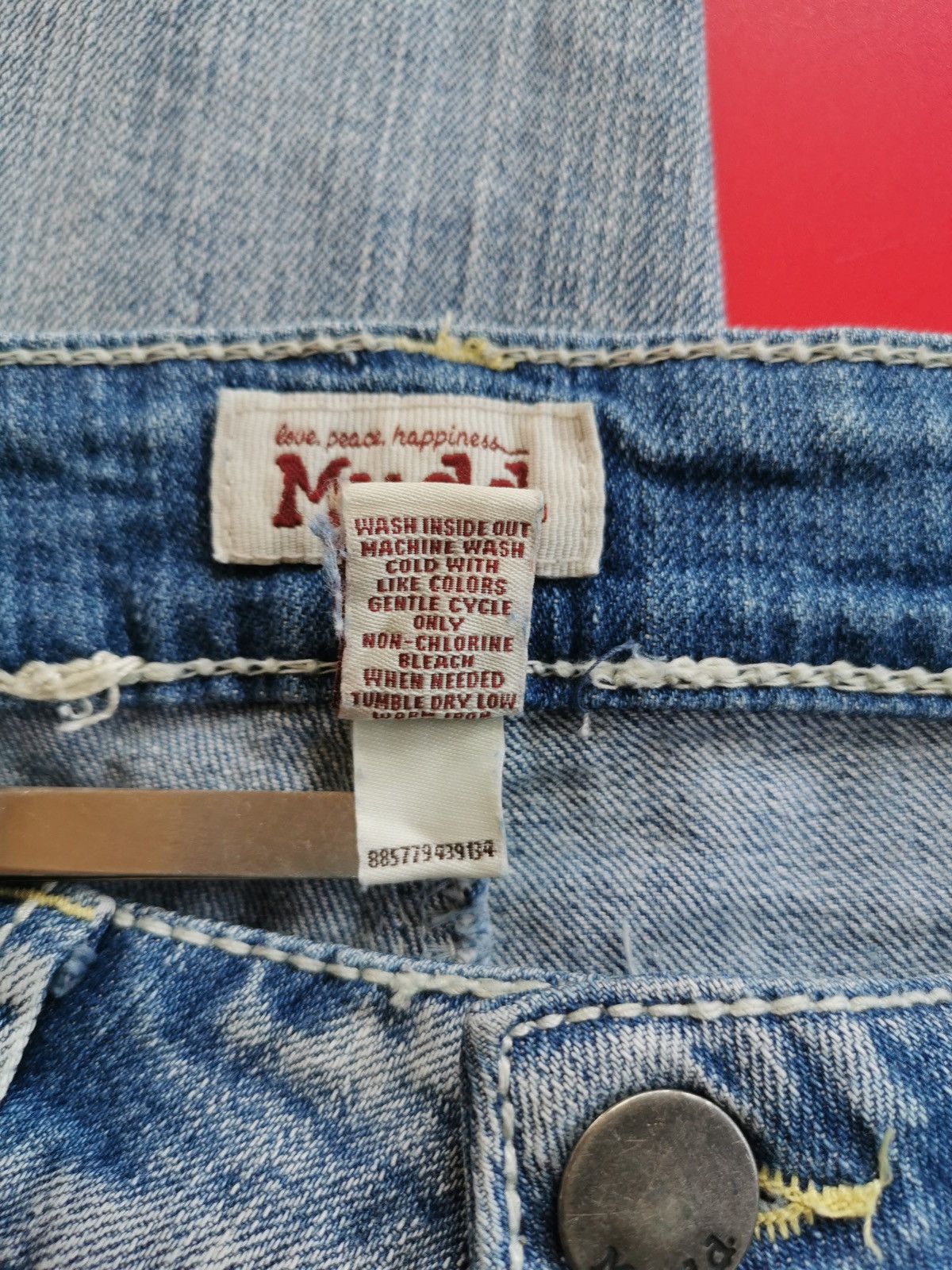 American Essentials Mudd Distressed Bootcut y2k Jeans Size 33" - 9 Thumbnail