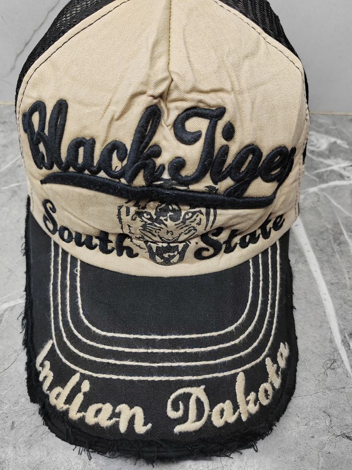 Japanese Brand Vintage Black Tiger Distressed Style Cap Hat Size ONE SIZE - 3 Thumbnail