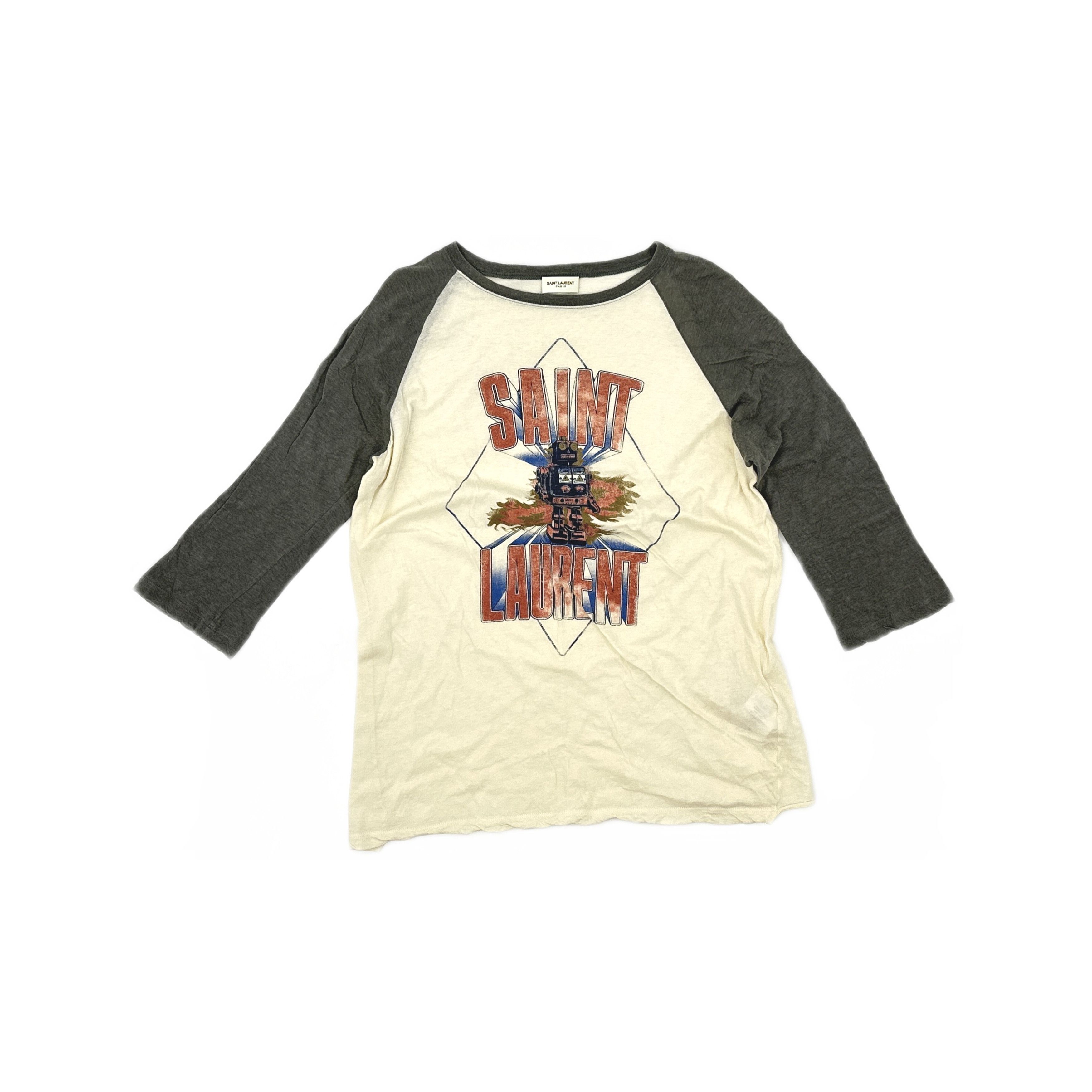 Saint Laurent Paris Saint Laurent Robot Graphic Raglan T-Shirt XS Size US XS / EU 42 / 0 - 1 Thumbnail