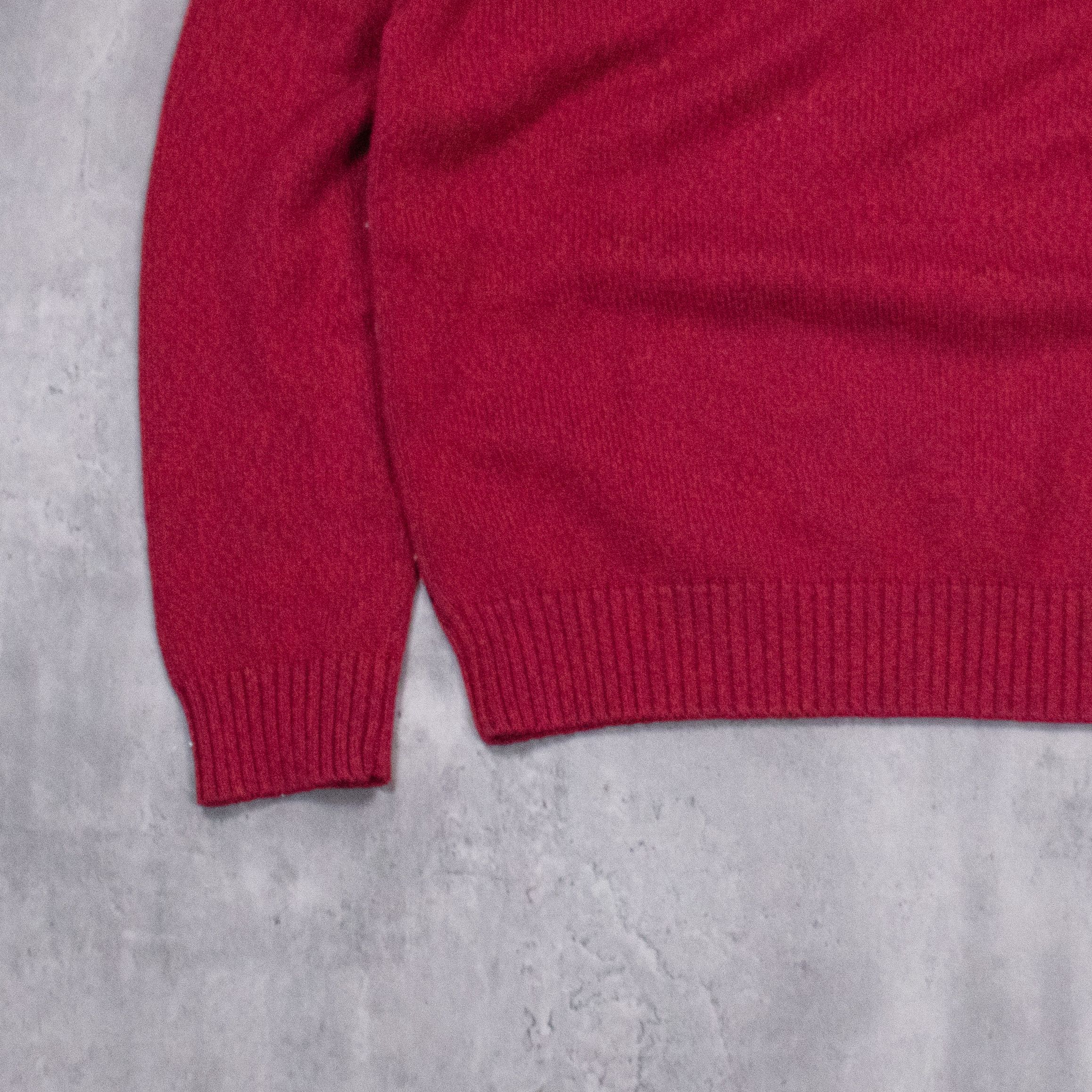 Vintage Vintage 1990's Geoffrey Beene 3D Plaid Red' Knitted Crewneck Size US L / EU 52-54 / 3 - 9 Thumbnail