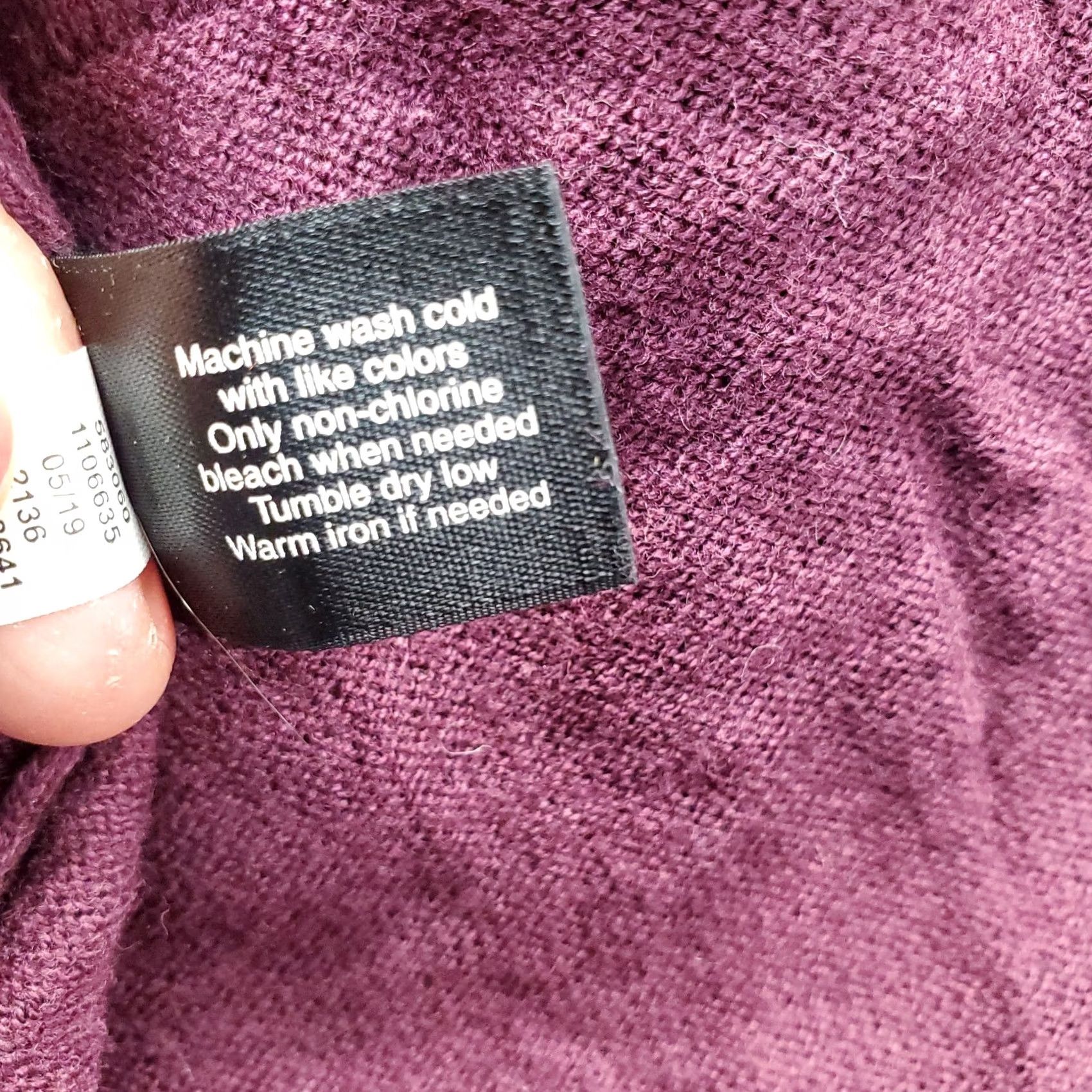Vintage Lane Bryant Cardigan Sweater Womens 10/12 Purple Knitted 3/4 Sleeve Open Front Cardigan Size L / US 10 / IT 46 - 7 Thumbnail