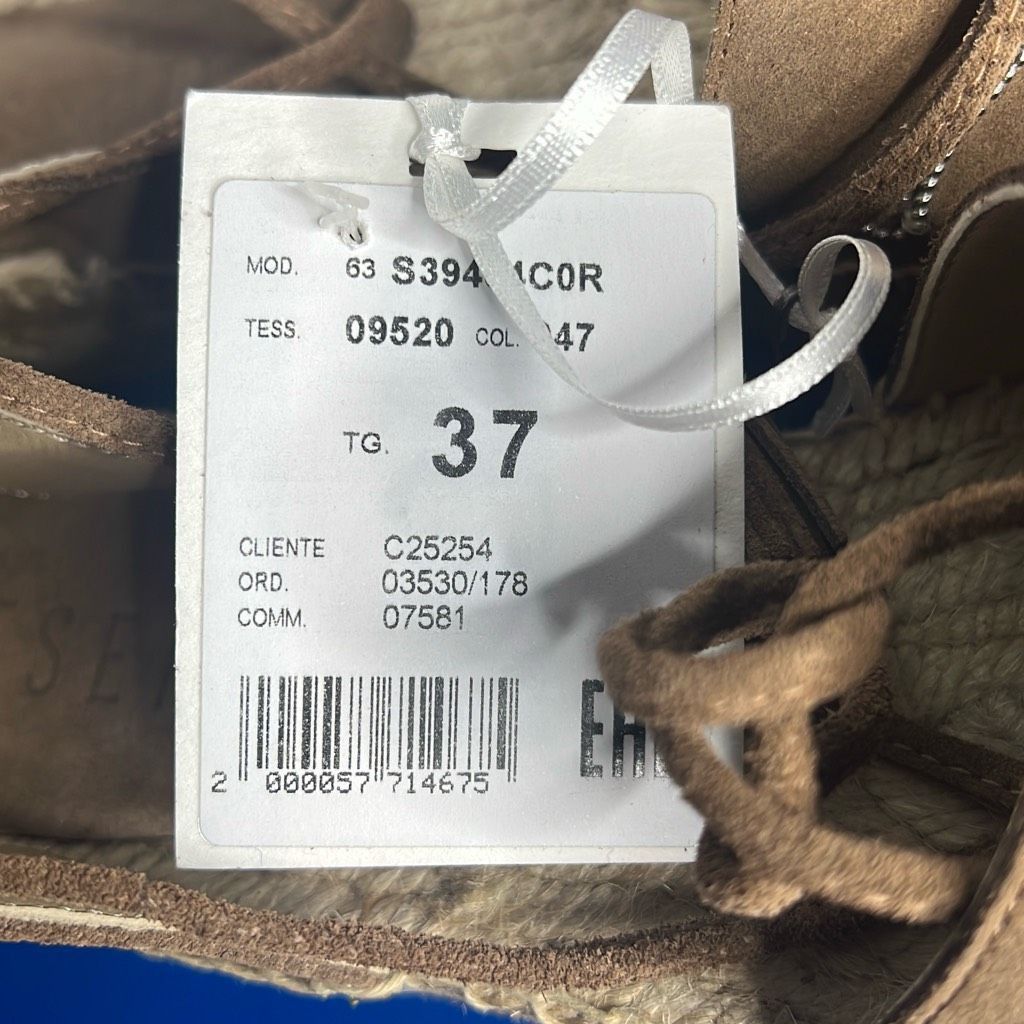 Loro Piana NIB Peserico Beige Suede Espadrilles Size US 6.5 / IT 36.5 - 9 Thumbnail