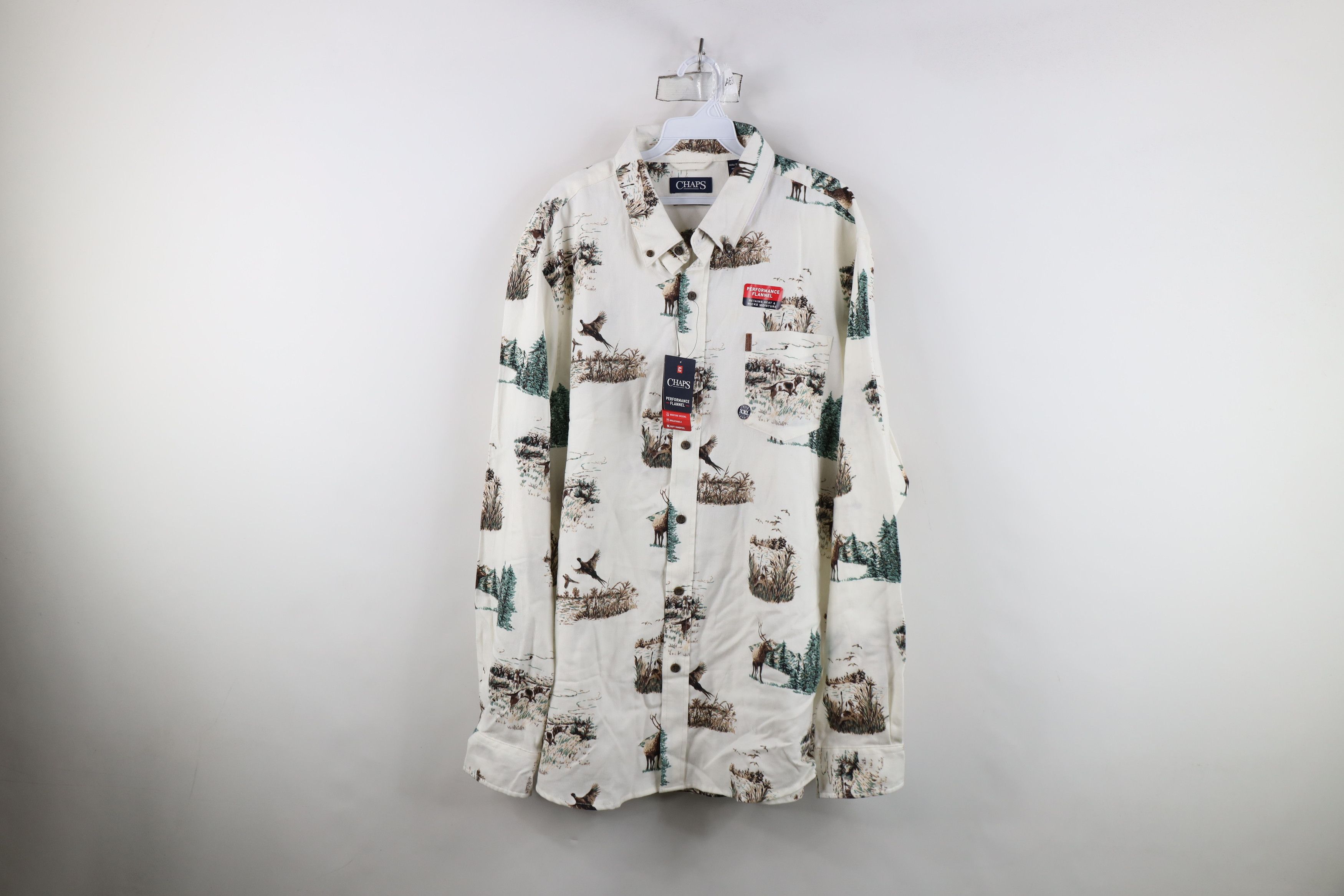 Chaps Deadstock Vintage Y2K Chaps Over Print Flannel Button Shirt Size US XXL / EU 58 / 5 - 1 Thumbnail