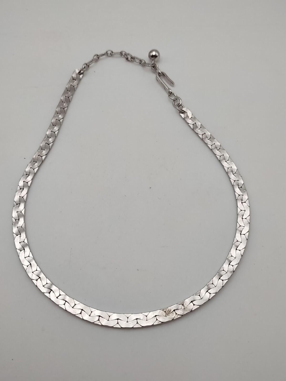 Other Vintage Trifari Herringbone Choker 14.5" Trifanium Size ONE SIZE - 1 Thumbnail