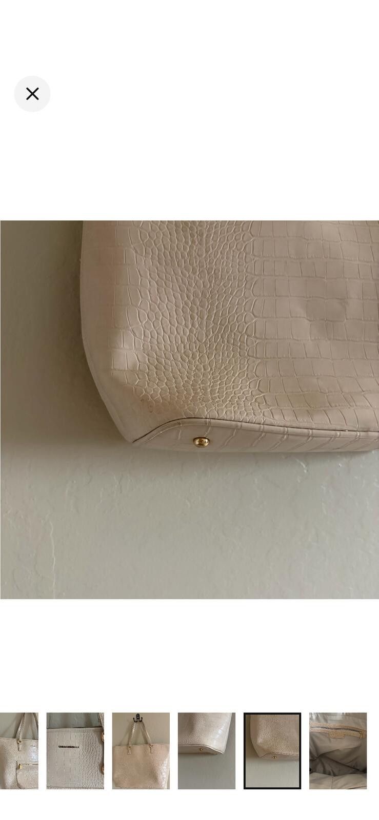 Other Urban Originals Cream Textured Tote Size ONE SIZE - 7 Thumbnail