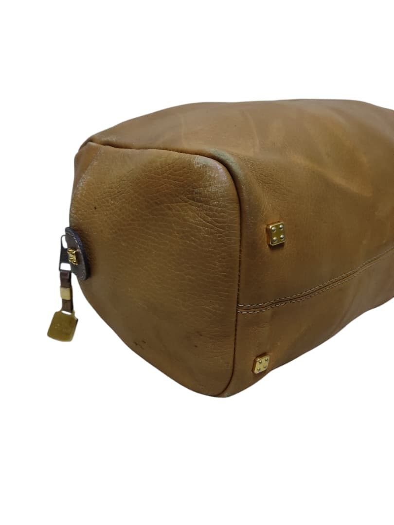 Loewe VINTAGE LOEWE Anagram Leather Handbag Boston Bag Brown Camel Size ONE SIZE - 9 Thumbnail