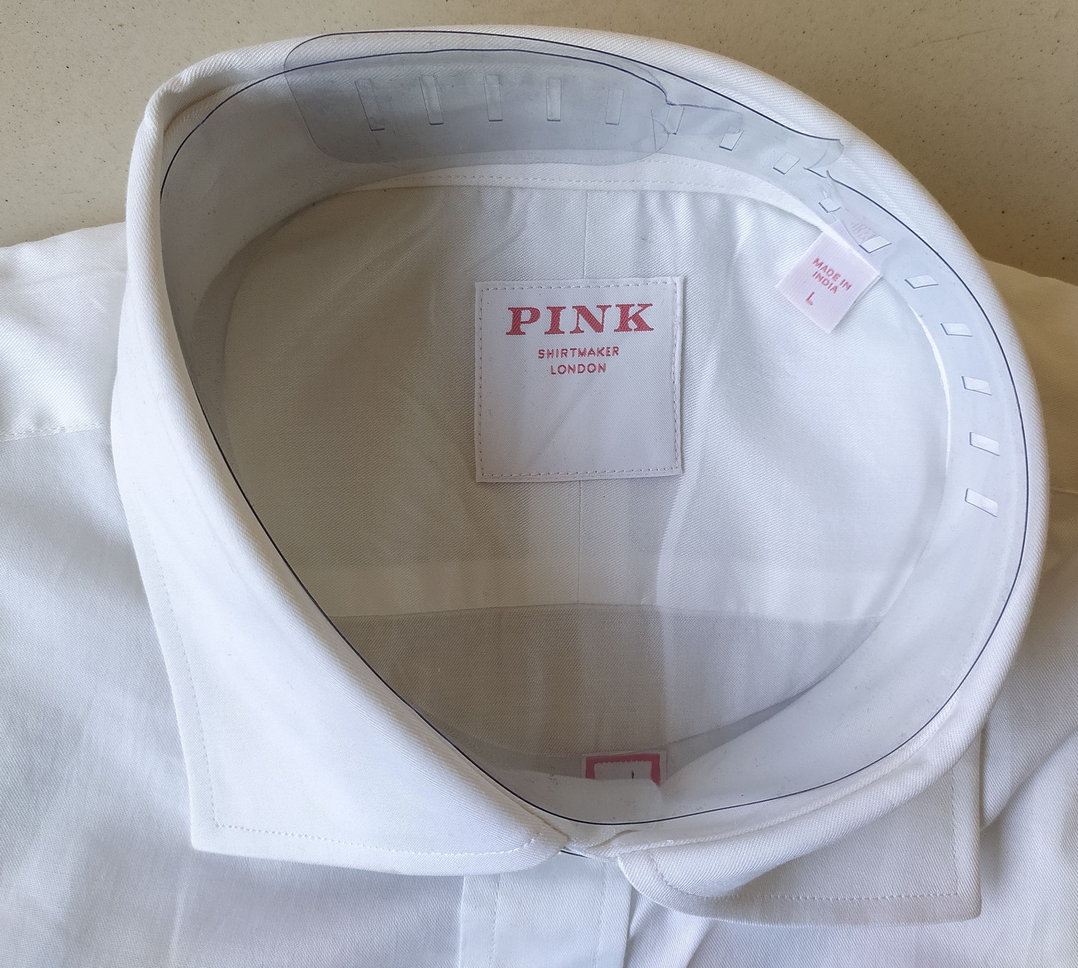 Thomas Pink Thomas Pink Formal Plain Poplin Shirt Free Shipping T/87 Size US L / EU 52-54 / 3 - 4 Thumbnail
