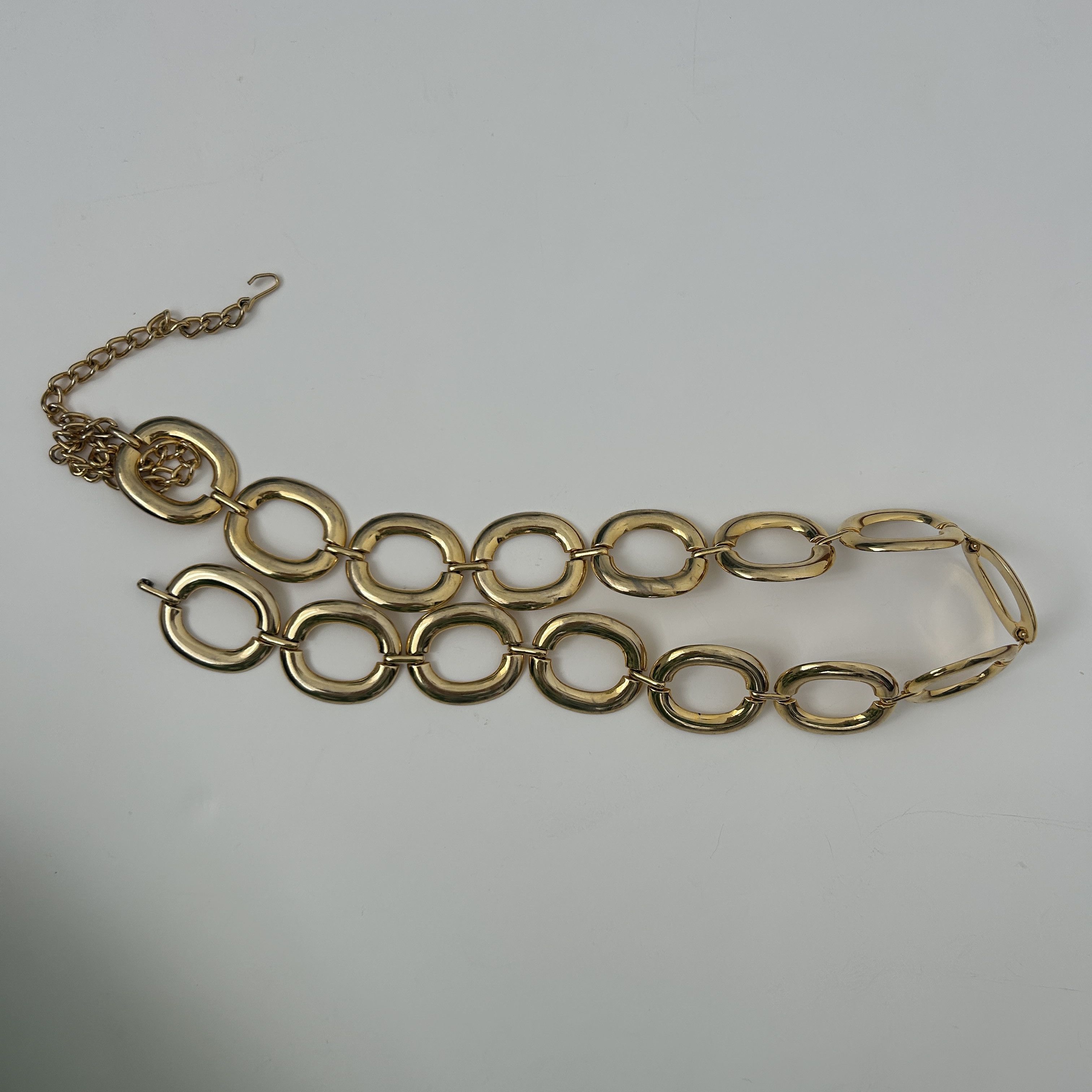 Vintage Vintage 80s Gold Chain Belt, Chunky Oval Link Size ONE SIZE - 10 Thumbnail