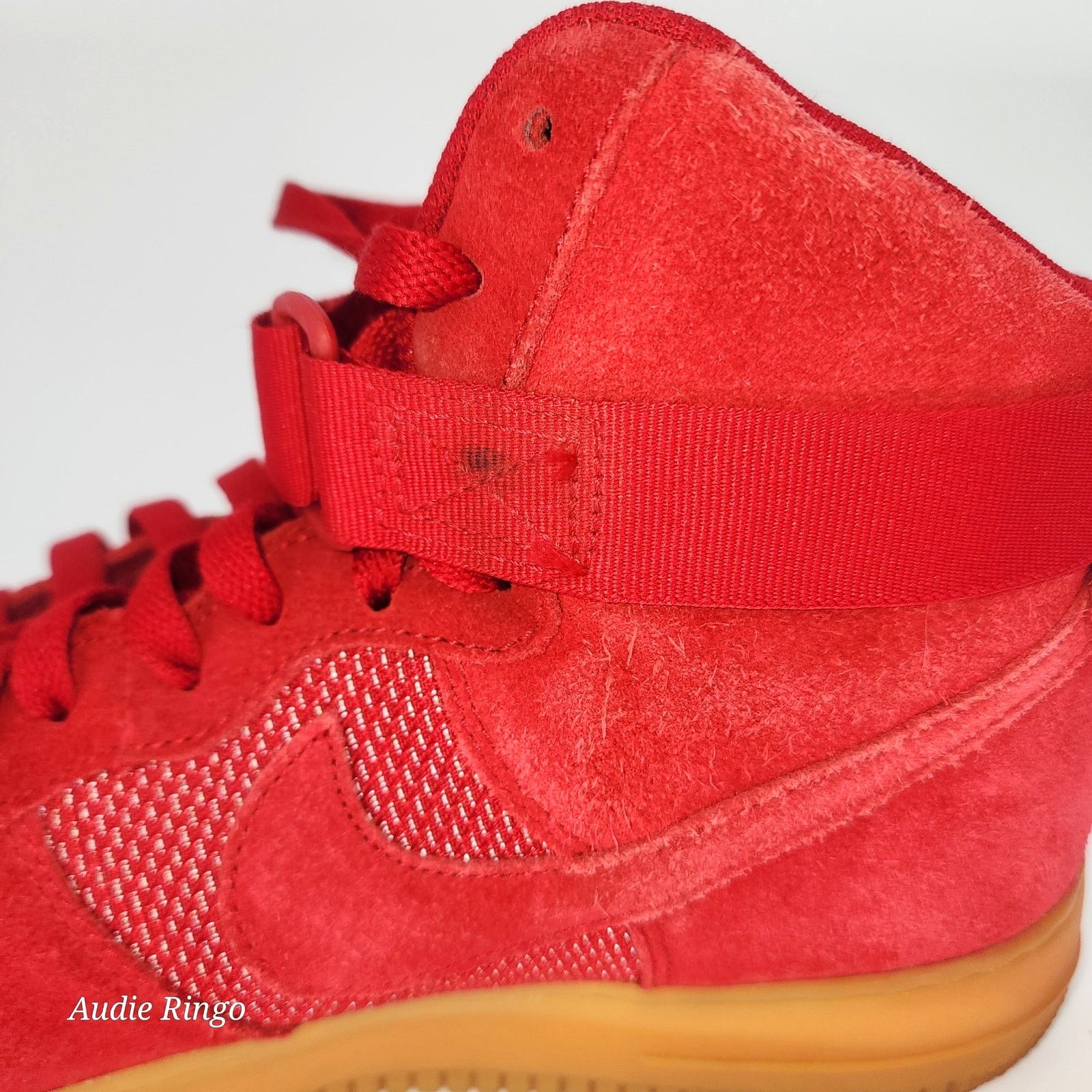 Nike Nike Air Force 1 High Red Suede Gum Sole Sneakers Men’s 11.5 Size US 11.5 / EU 44-45 - 5 Thumbnail