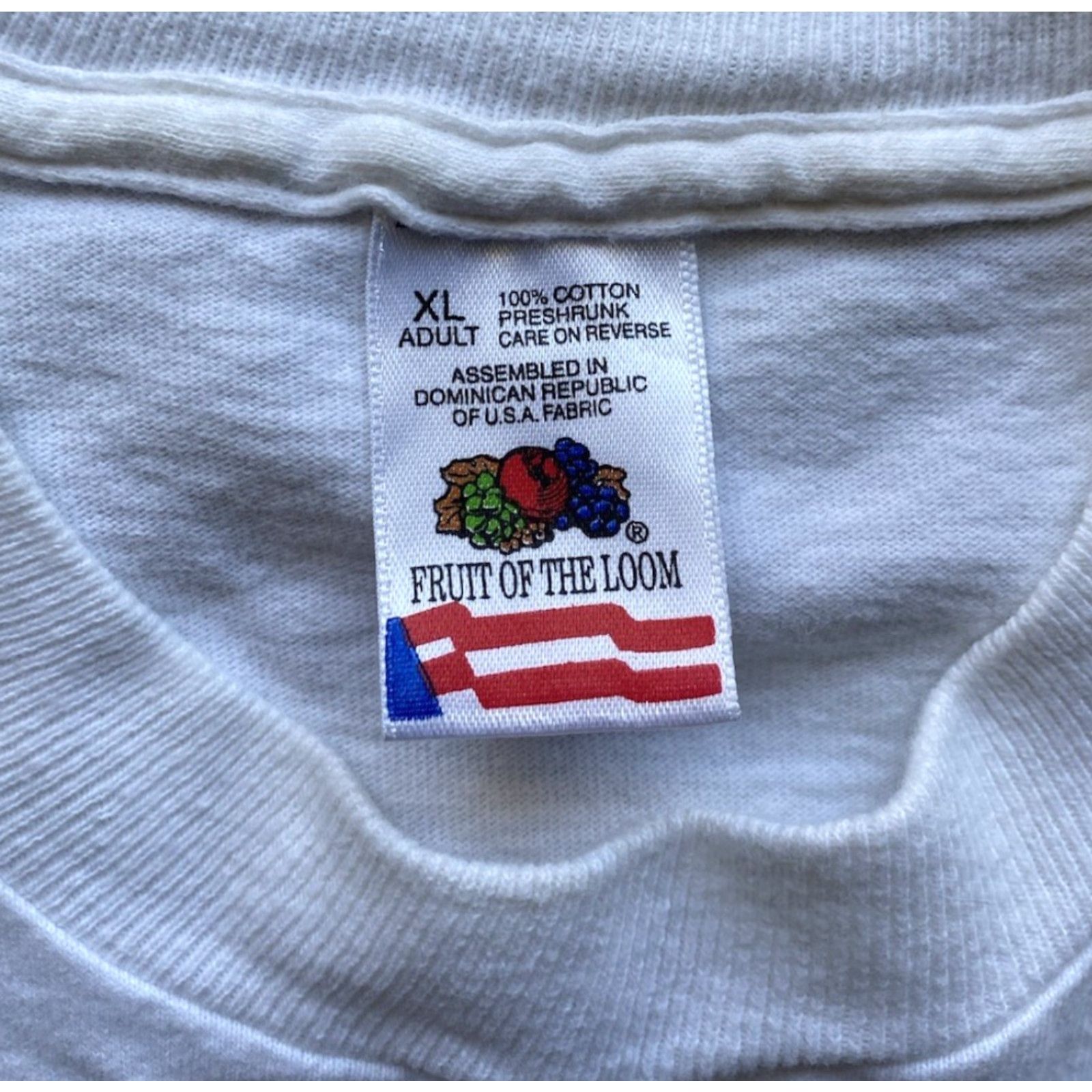Fruit Of The Loom VINTAGE University Of Iowa T Shirt Men XL White 1995 Fruit Of The Loom Short Sleeve 90s College Sports Size US XL / EU 56 / 4 - 3 Thumbnail