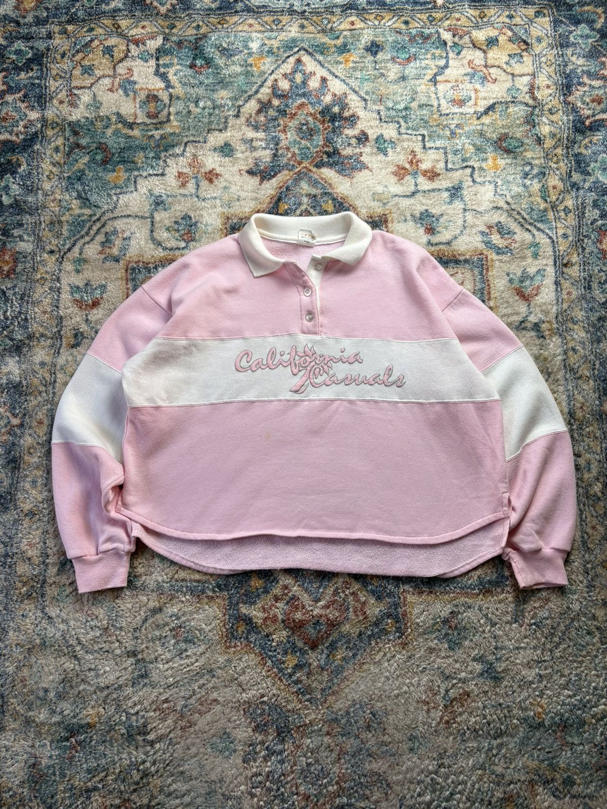 Vintage Vintage California Casuals Henley Sweatshirt Medium Size M / US 6-8 / IT 42-44 - 1 Thumbnail