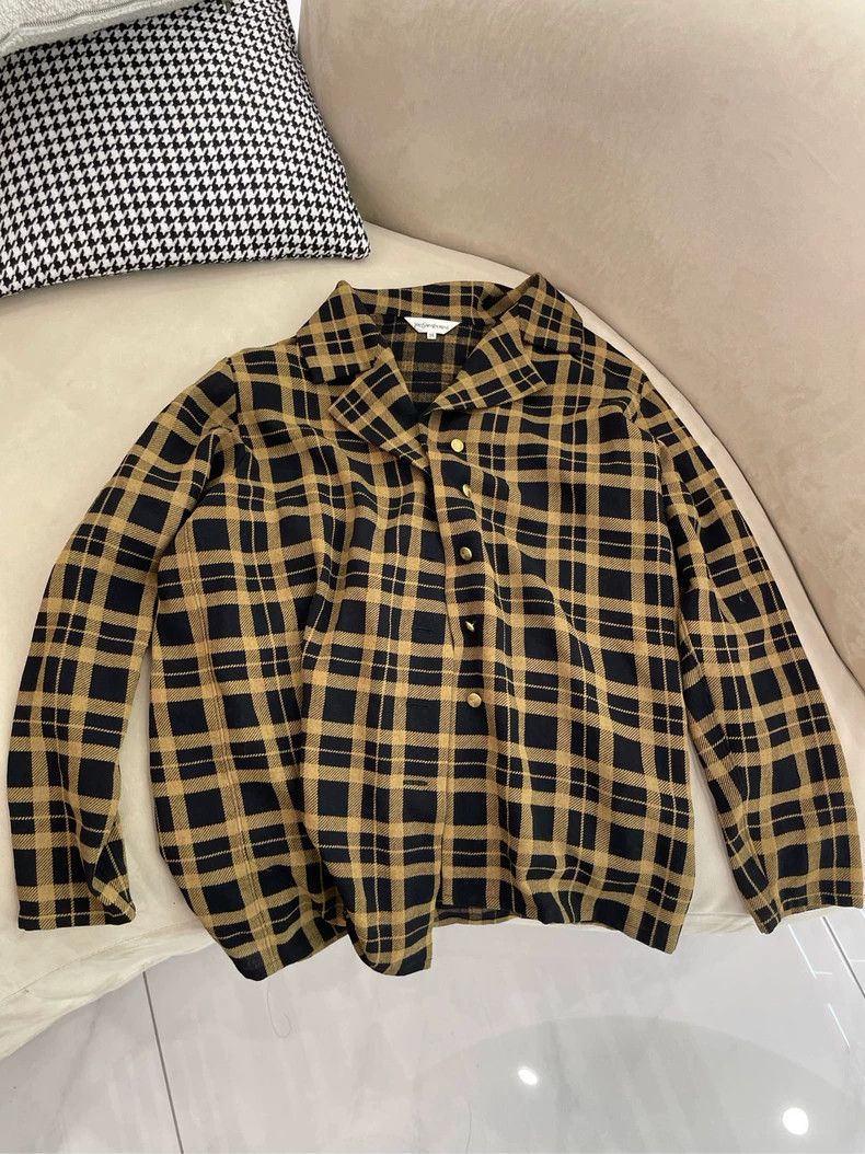 Saint Laurent Paris Saint Laurent Plaid Shirt Size 36- DMC Size US S / EU 44-46 / 1 - 1 Thumbnail