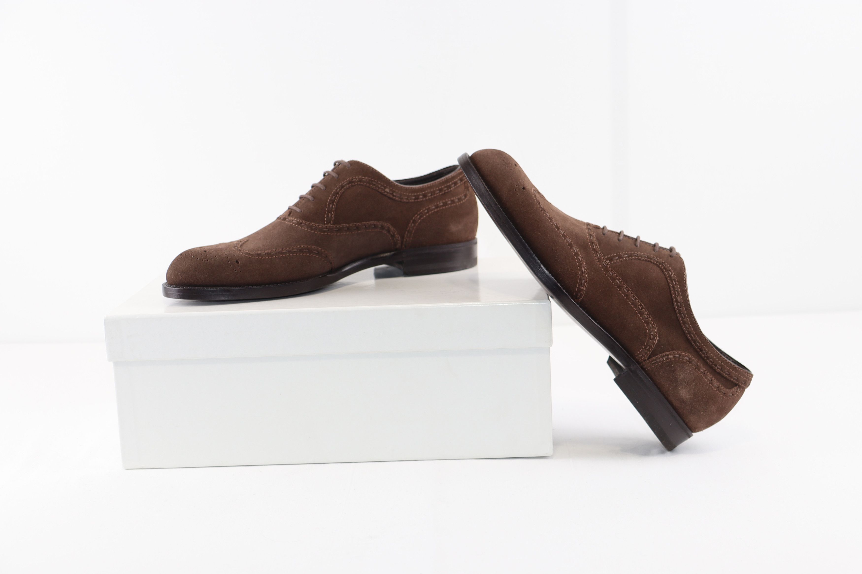 Bottega Veneta o1rshd1 Calf Skin Suede Leather Sole Shoe in Brown Size US 8 / EU 41 - 16 Thumbnail