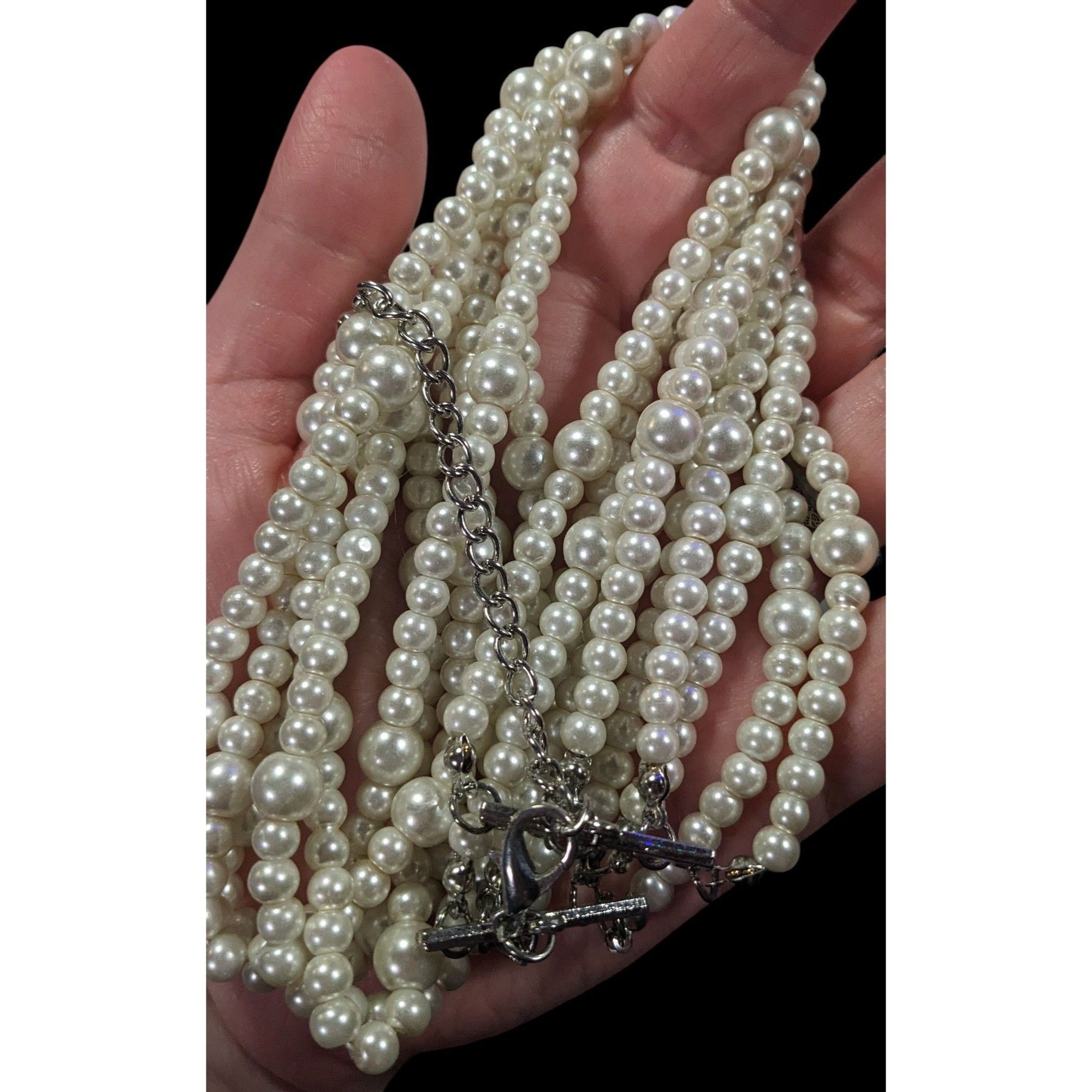 Other Elegant Multilayer White Faux Pearl Necklace Size ONE SIZE - 2 Thumbnail
