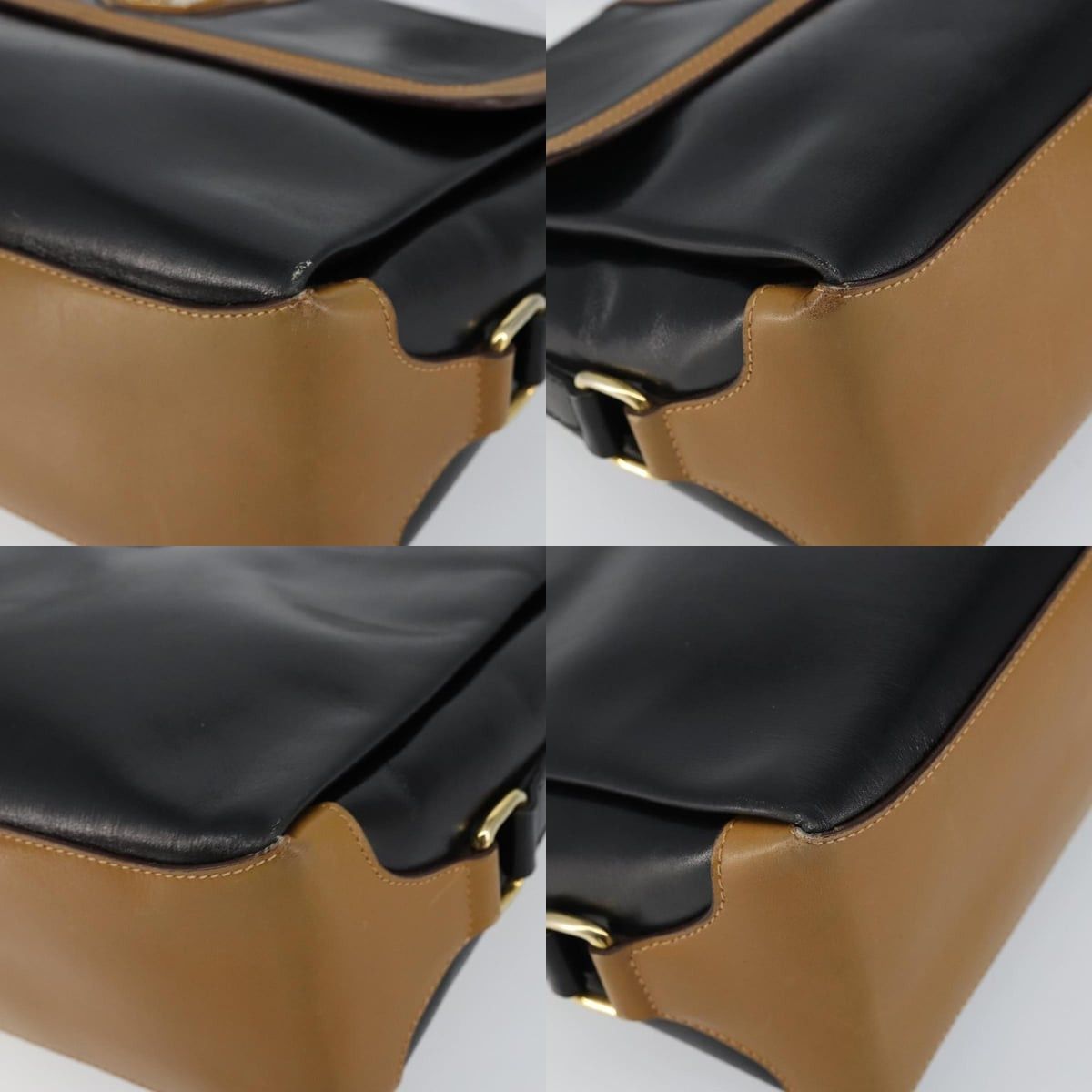 Celine CELINE Shoulder Bag Leather Black Gold Size ONE SIZE - 10 Thumbnail