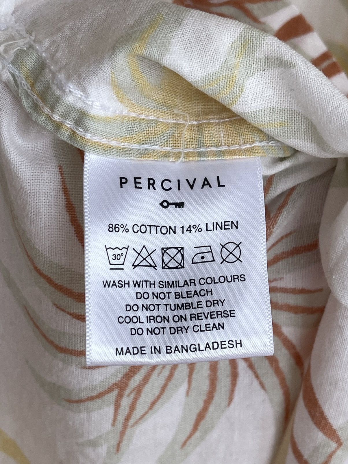 Percival Floral Print Camp Collar Cotton Linen Short Sleeve Shirt Size US S / EU 44-46 / 1 - 9 Thumbnail