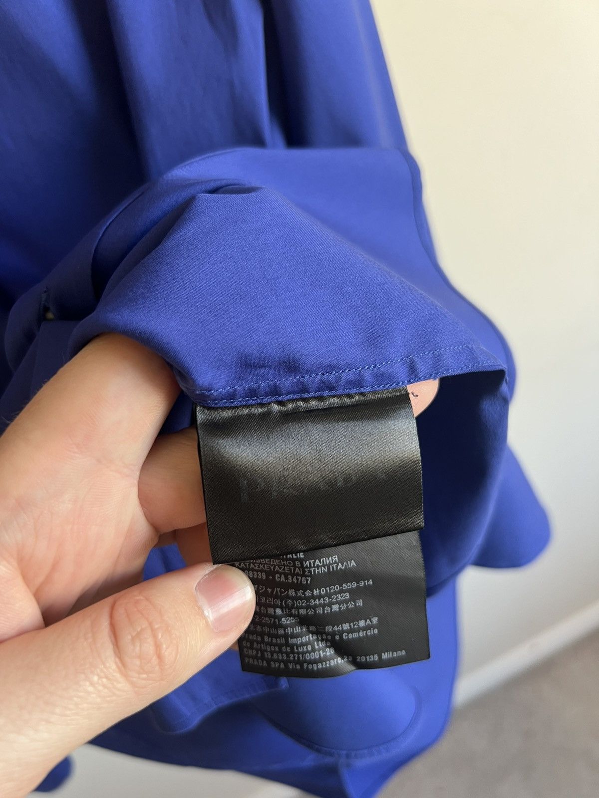 Prada SS16 Blue Prada Button Down Shirt Slim Size US M / EU 48-50 / 2 - 3 Thumbnail