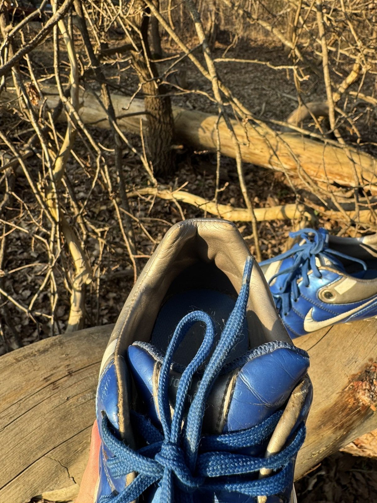 Nike Nike Tiempo Blue Leather Soccer Cleats Vintage Football Boot Size US 6 / IT 36 - 4 Thumbnail