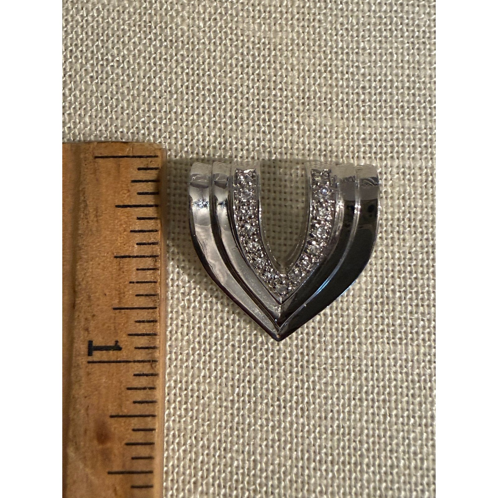 Other Vintage Sterling Silver Chevron Pendant 925 Size ONE SIZE - 3 Thumbnail