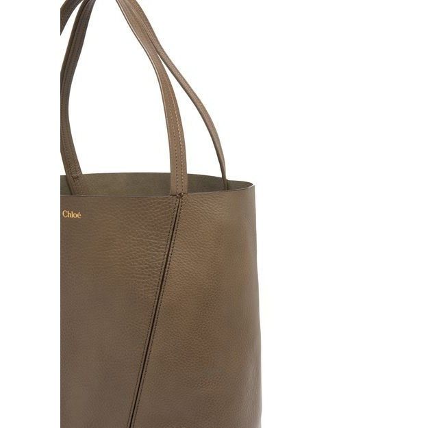 Chloe Chloe Medium Spin Flannel Gray Grained Leather Tote Bag New Size ONE SIZE - 6 Thumbnail