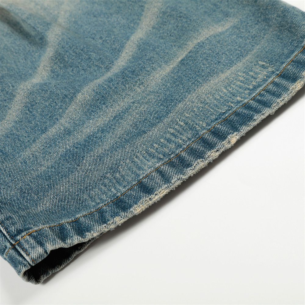 Jean Men's loose-fitting gradient washed distressed jeans Size US 32 / EU 48 - 6 Thumbnail