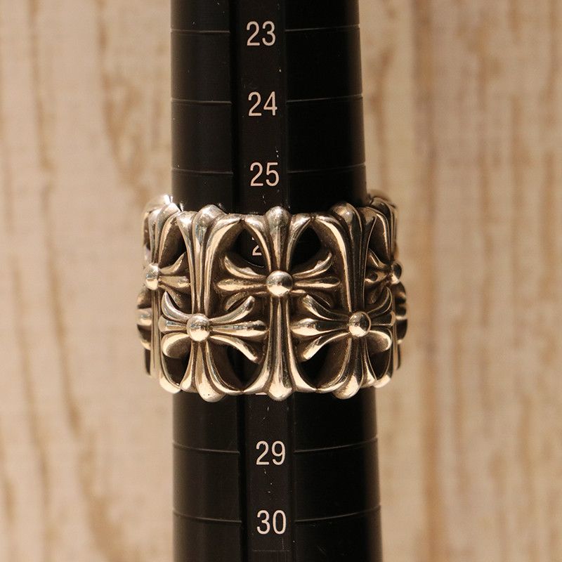 Bague Chrome Hearts Cemetery - Taille US 9 (R) - Argent, Occasion