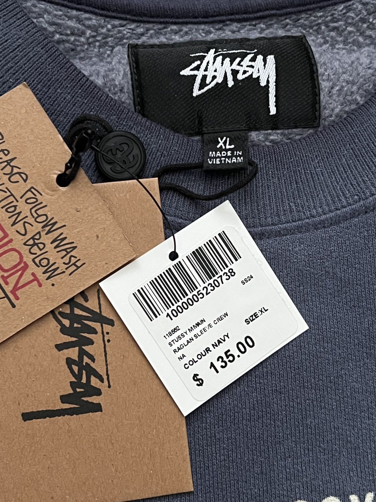 Stussy Stussy Raglan sleeve Crew Navy XL Size US XL / EU 56 / 4 - 3 Thumbnail