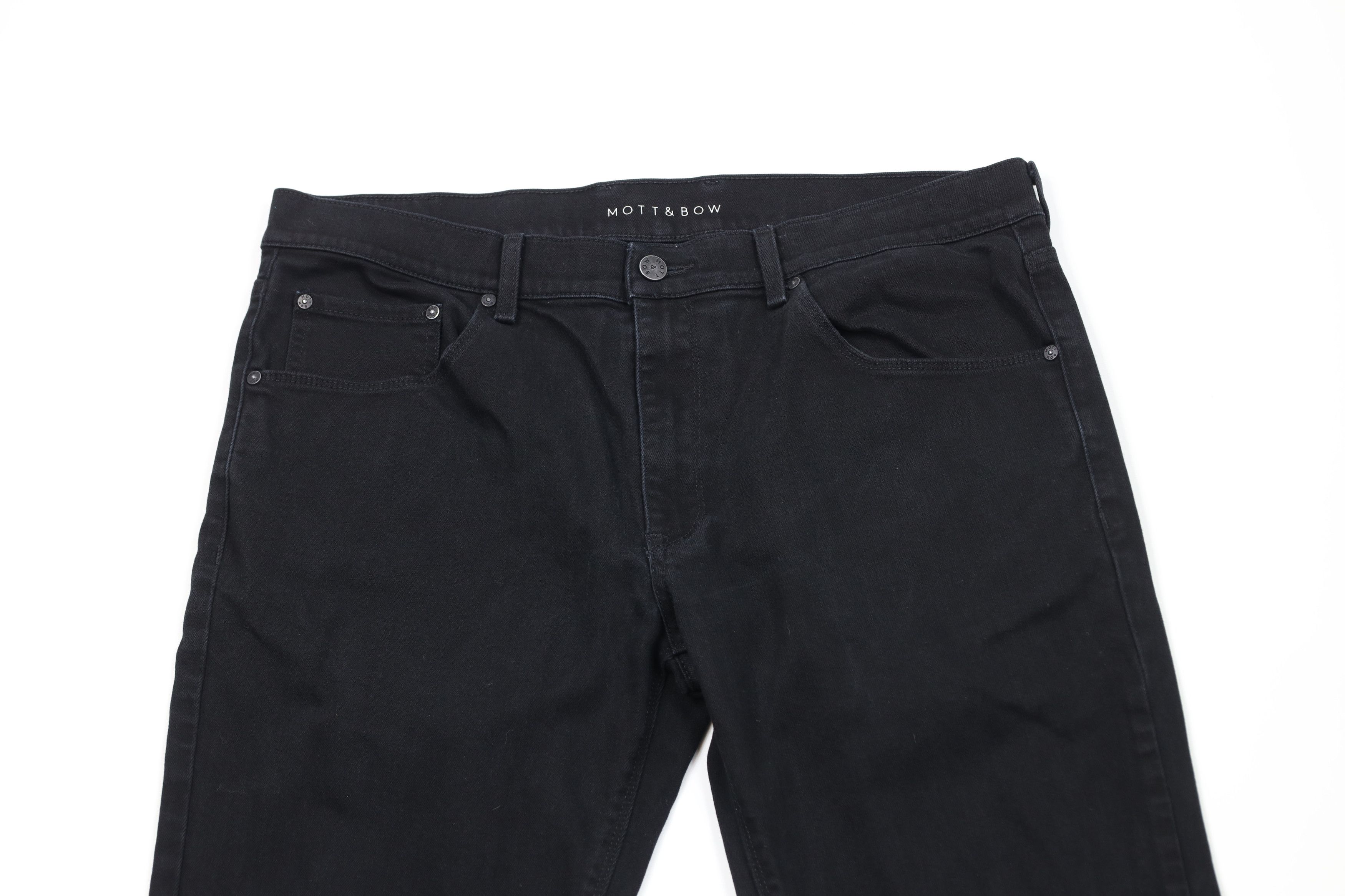 Mott & Bow Mott & Bow Faded Stretch Slim Fit Denim Jeans Pants Black Size US 38 / EU 54 - 2 Thumbnail