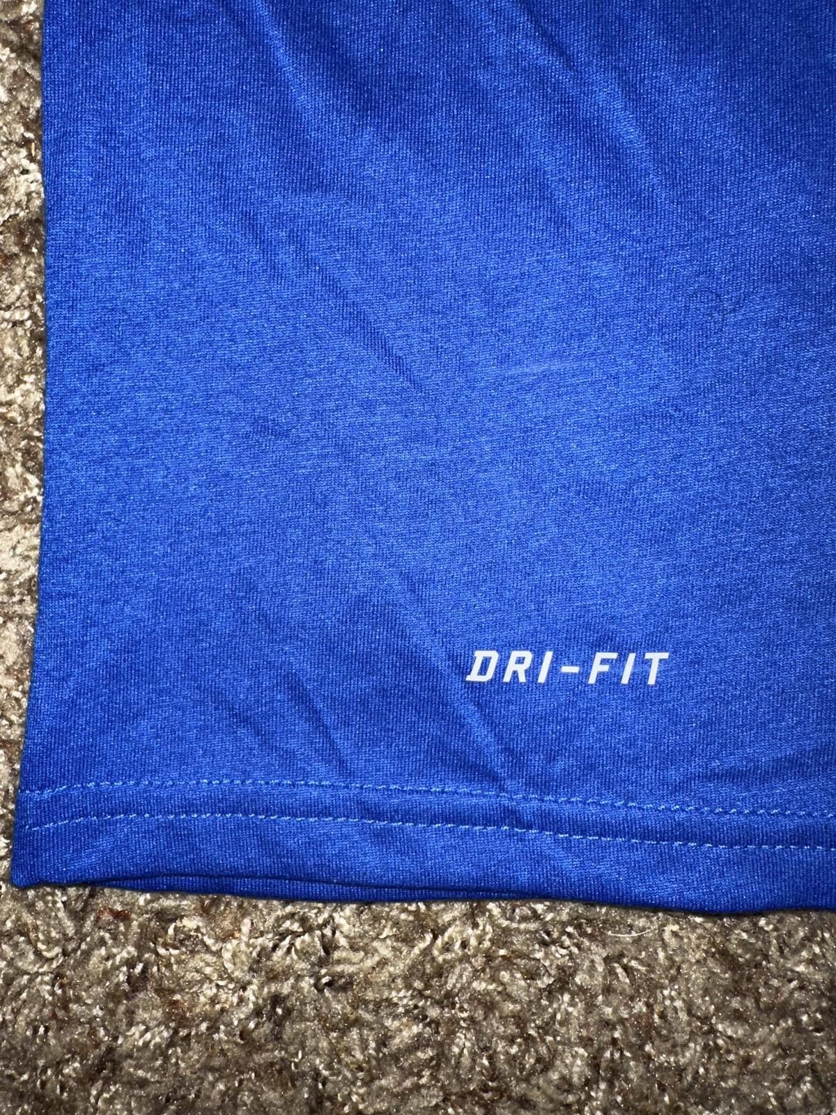 Nike Nike Mens Legend Dri-Fit Athletic Gym Workout Blue V-Neck T-Shirt Size US M / EU 48-50 / 2 - 4 Thumbnail