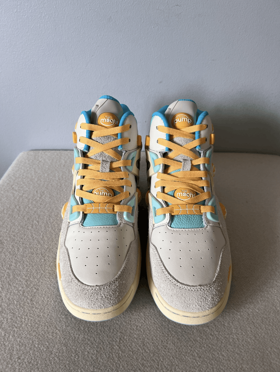 Reebok MSCHF Reebok Omni Zone IX in Yellow Blue Size US 10 / EU 43 - 4 Thumbnail