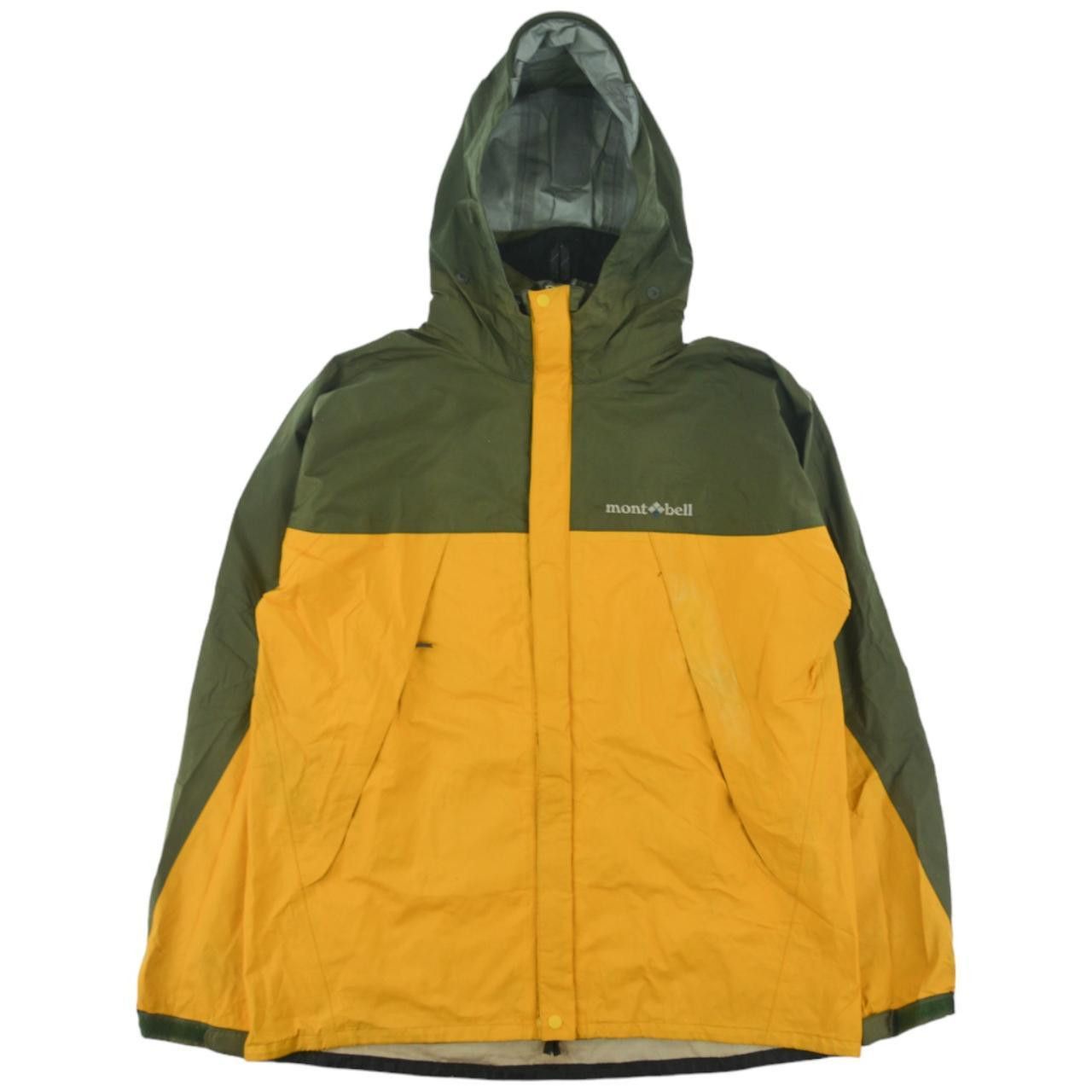 image of Vintage Montbell Waterproof Zip Up Hooded Jacket Size L in Yellow, Men's