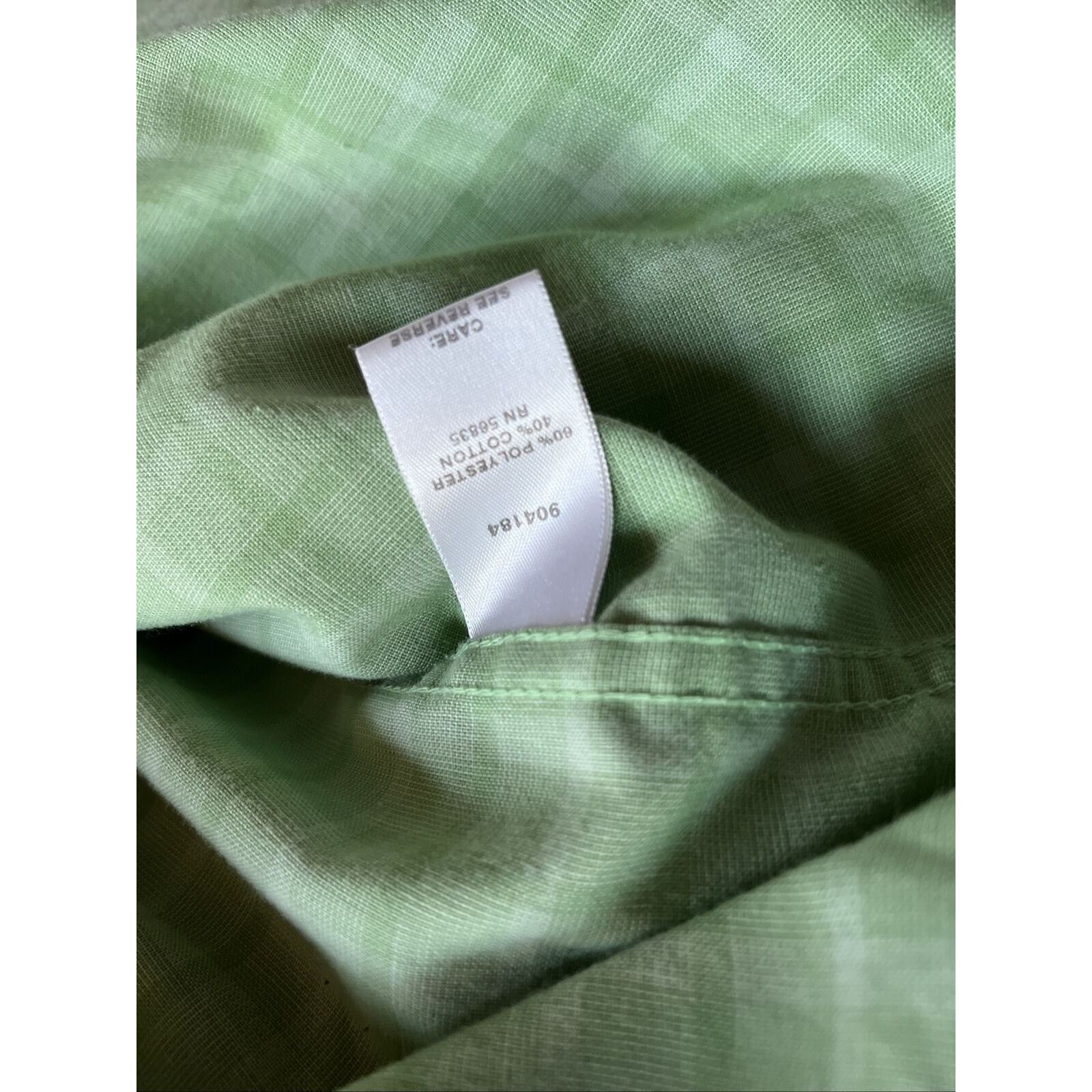 Cabelas Cabela’s Men’s L Green Check LS Button Polyester Blend Shirt Size US L / EU 52-54 / 3 - 7 Thumbnail
