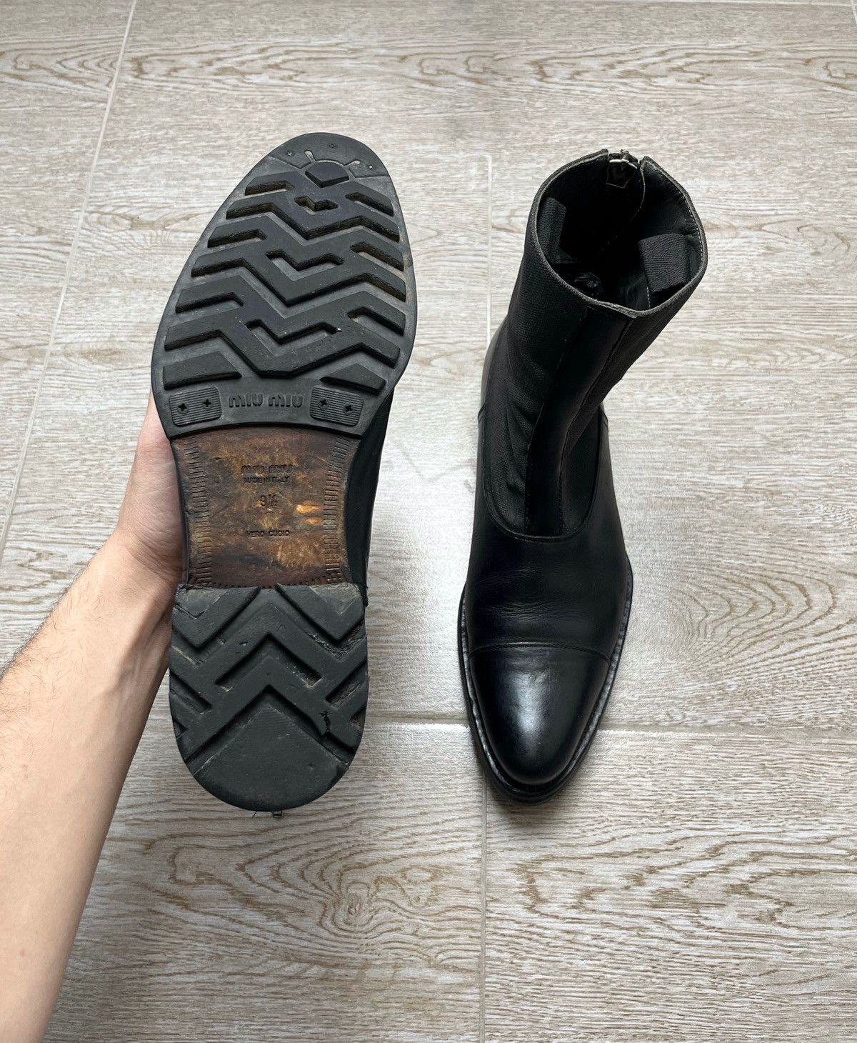 Miu Miu Miu Miu Leather Ankle Zip Guidi Style Boots 00s Size US 9.5 / EU 42-43 - 16 Thumbnail