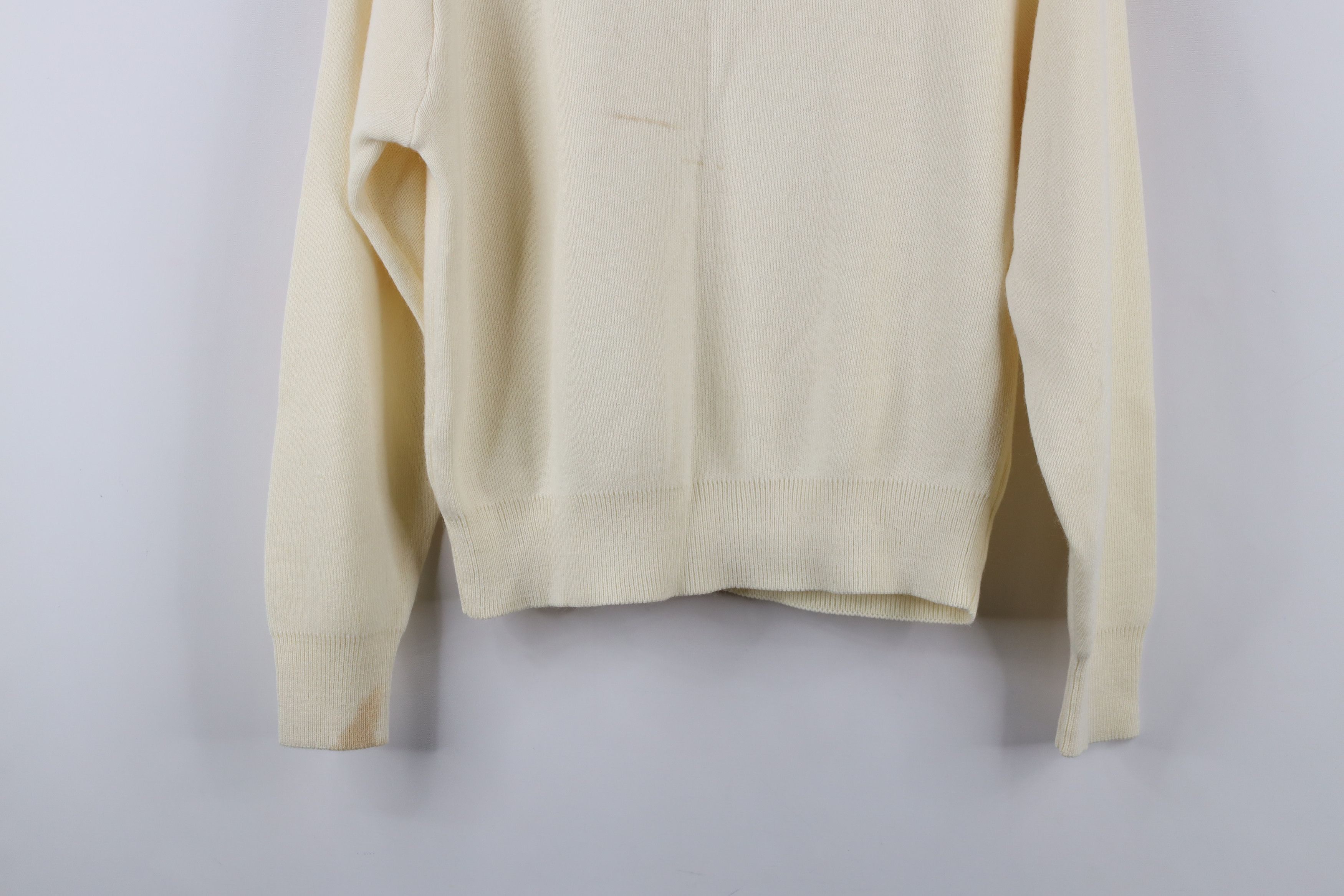 Vintage Vintage 70s Streetwear Feed Farmer Knit Sweater Cream USA Size L / US 10 / IT 46 - 13 Thumbnail