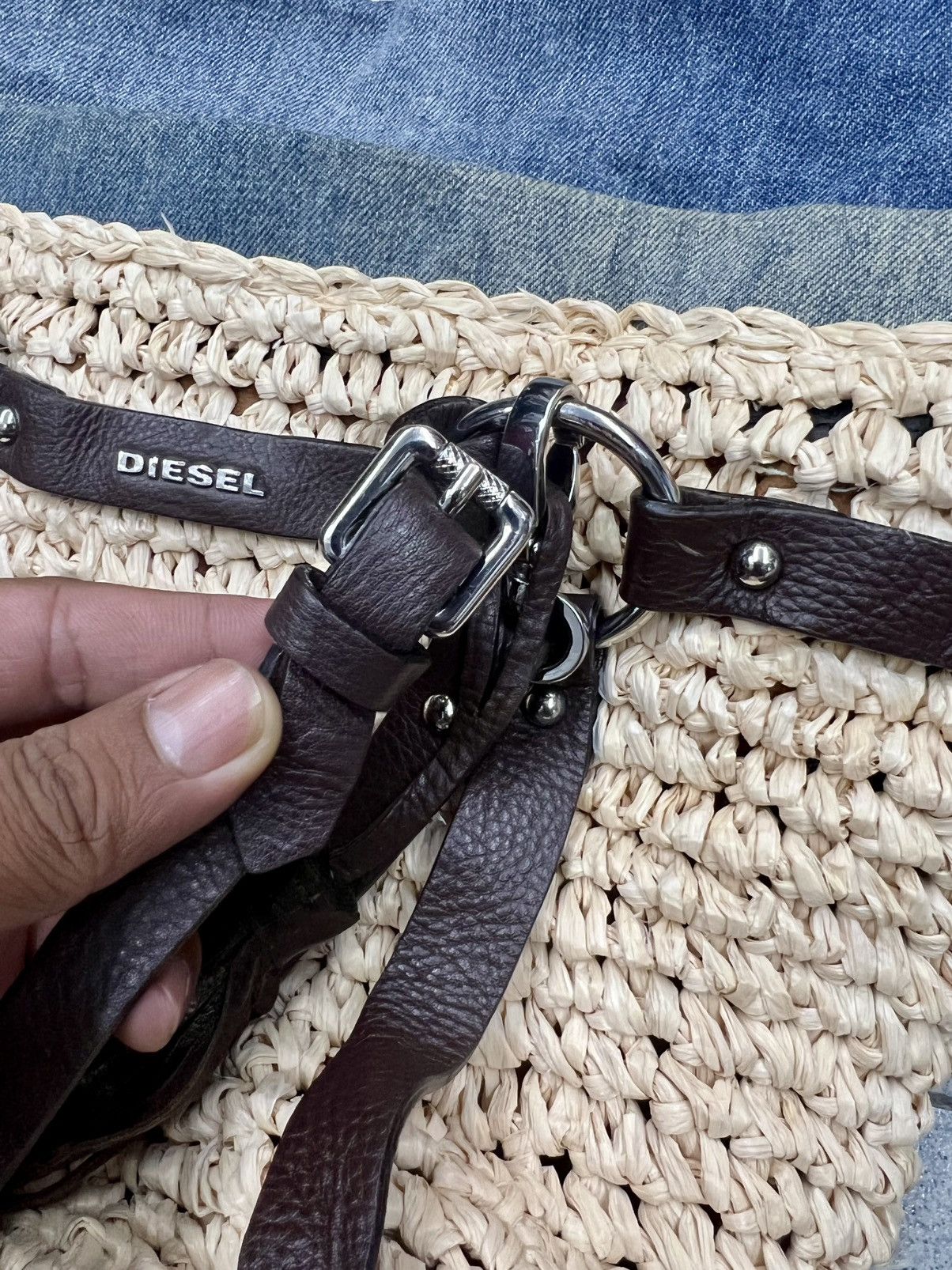 Diesel Diesel Tassel Detail Straw 2 Way Shoulder Bag Size ONE SIZE - 11 Thumbnail