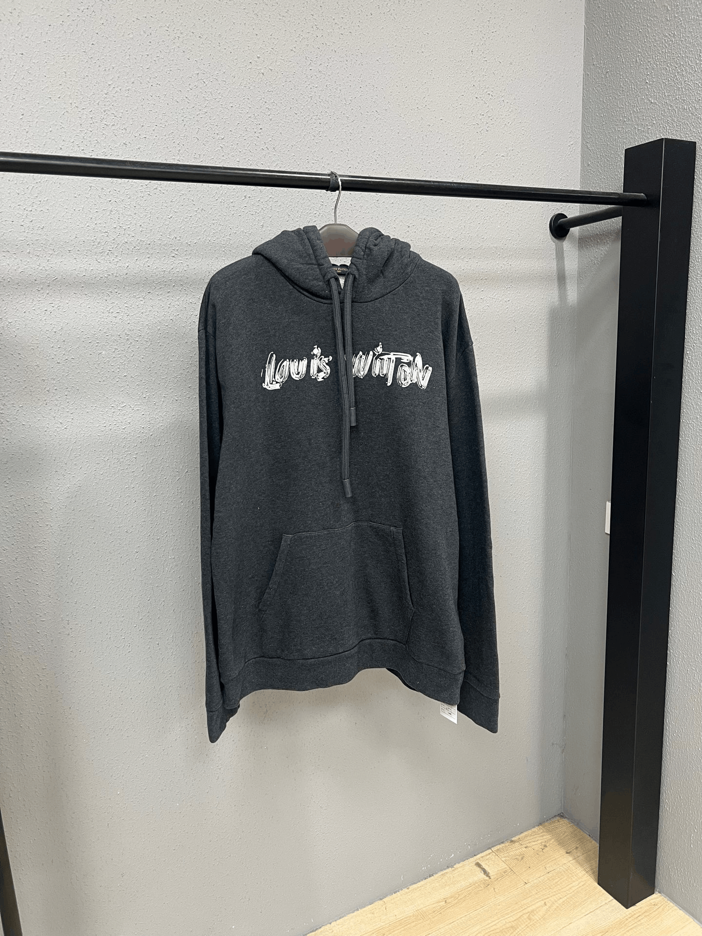 Louis Vuitton LV Gray Graffiti Logo Hoodie Size US XXL / EU 58 / 5 - 1 Thumbnail