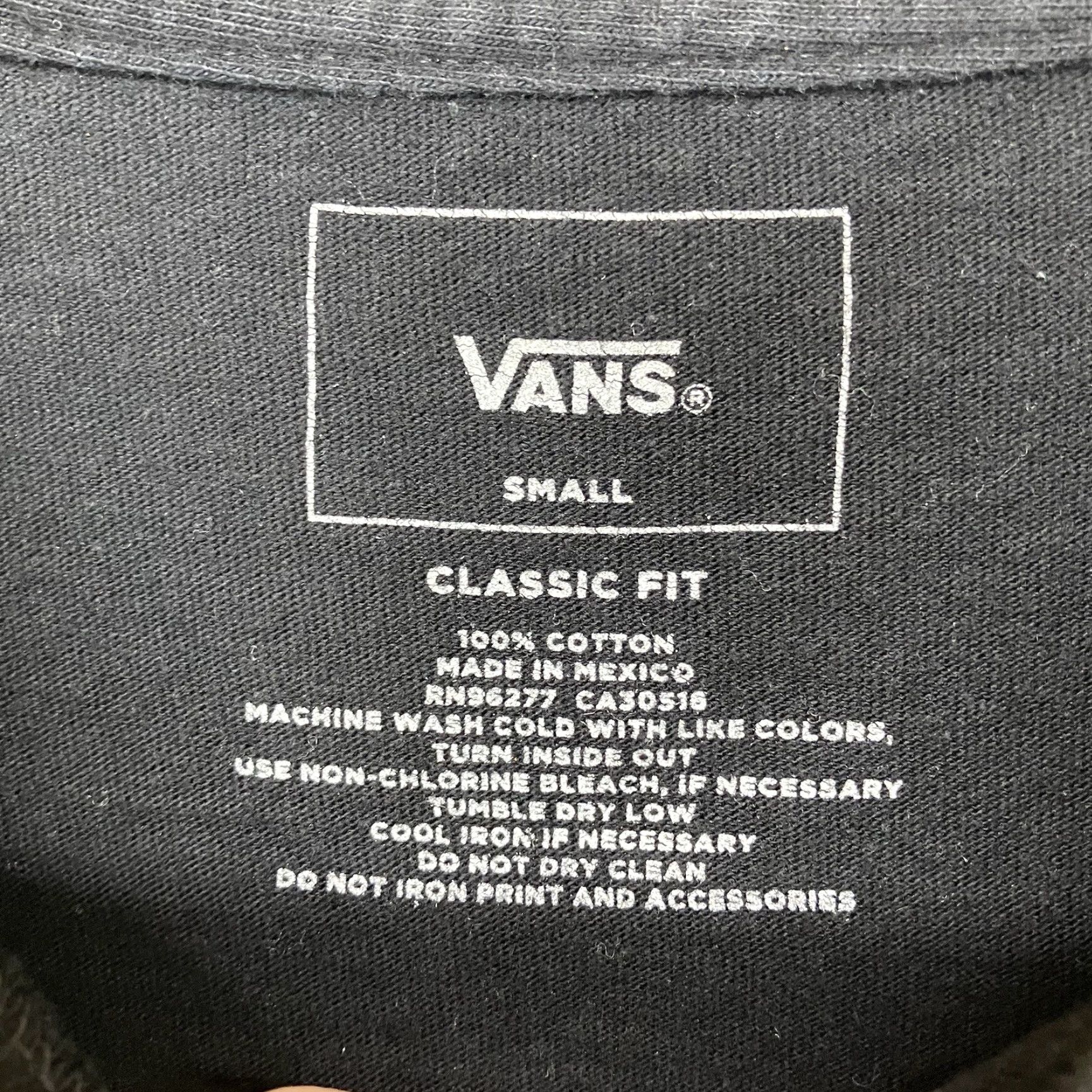 Vans VANS Off The Wall Men's Long Sleeve T-Shirt Graphic Skater Girl 90s Black Cotton Size S Size US S / EU 44-46 / 1 - 3 Thumbnail