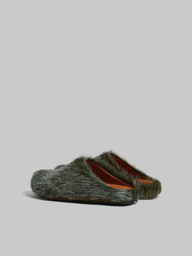Marni o1f1d3z0526 Long-Haired Calfskin Fussbett Sabot Soft Beige Size US 9 / IT 39 - 3 Thumbnail