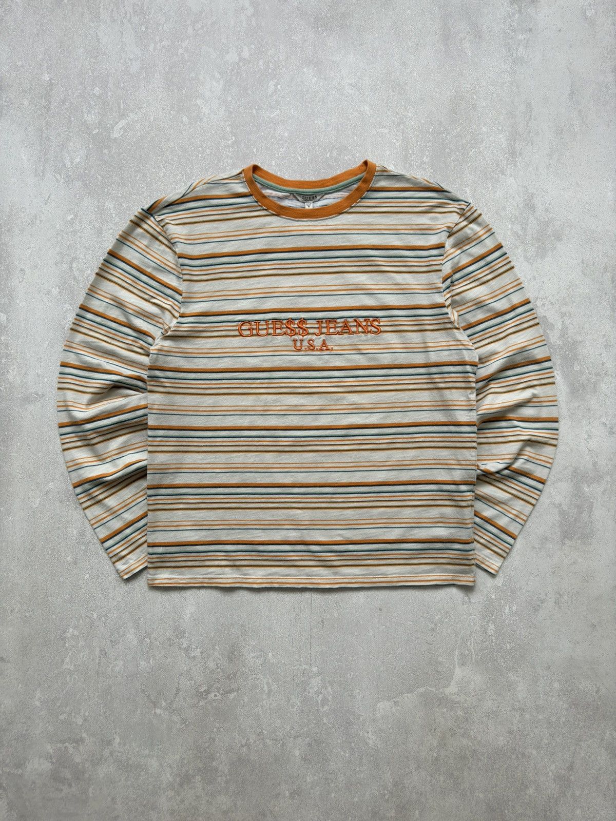 Rare Asap Rocky x Guess Rap Style Striped Shirt Long Sleeve