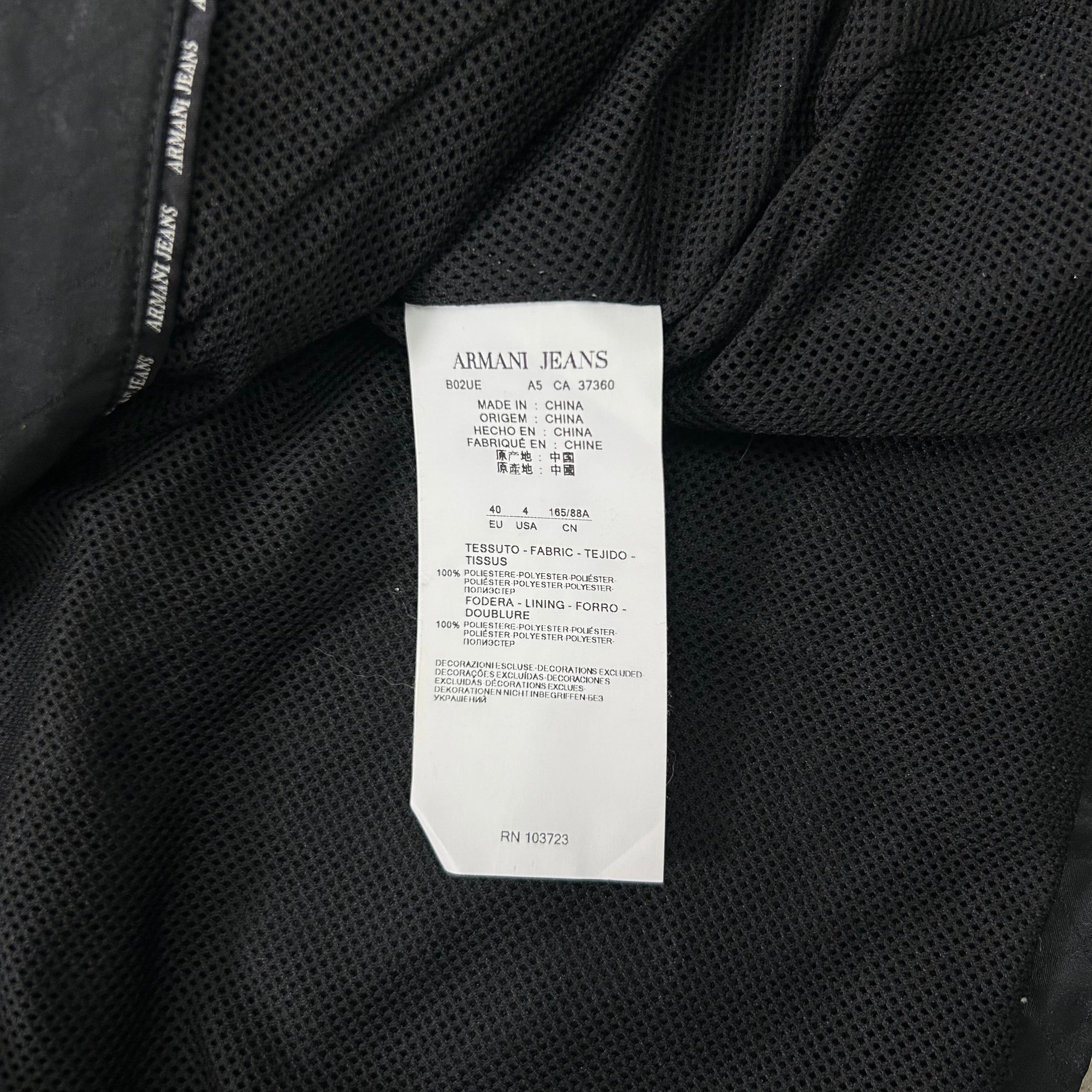 Armani Armani Jeans Black Nylon Light Jacket Size US S / EU 44-46 / 1 - 7 Thumbnail