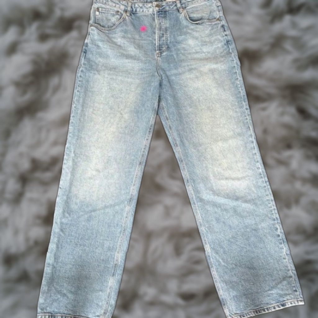 Denime AG Adriano Goldschmied Jeans Women 34" Light Wash Straight Leg Button Fly Denim Shirt Size 24" / US 00 / IT 34 - 1 Thumbnail