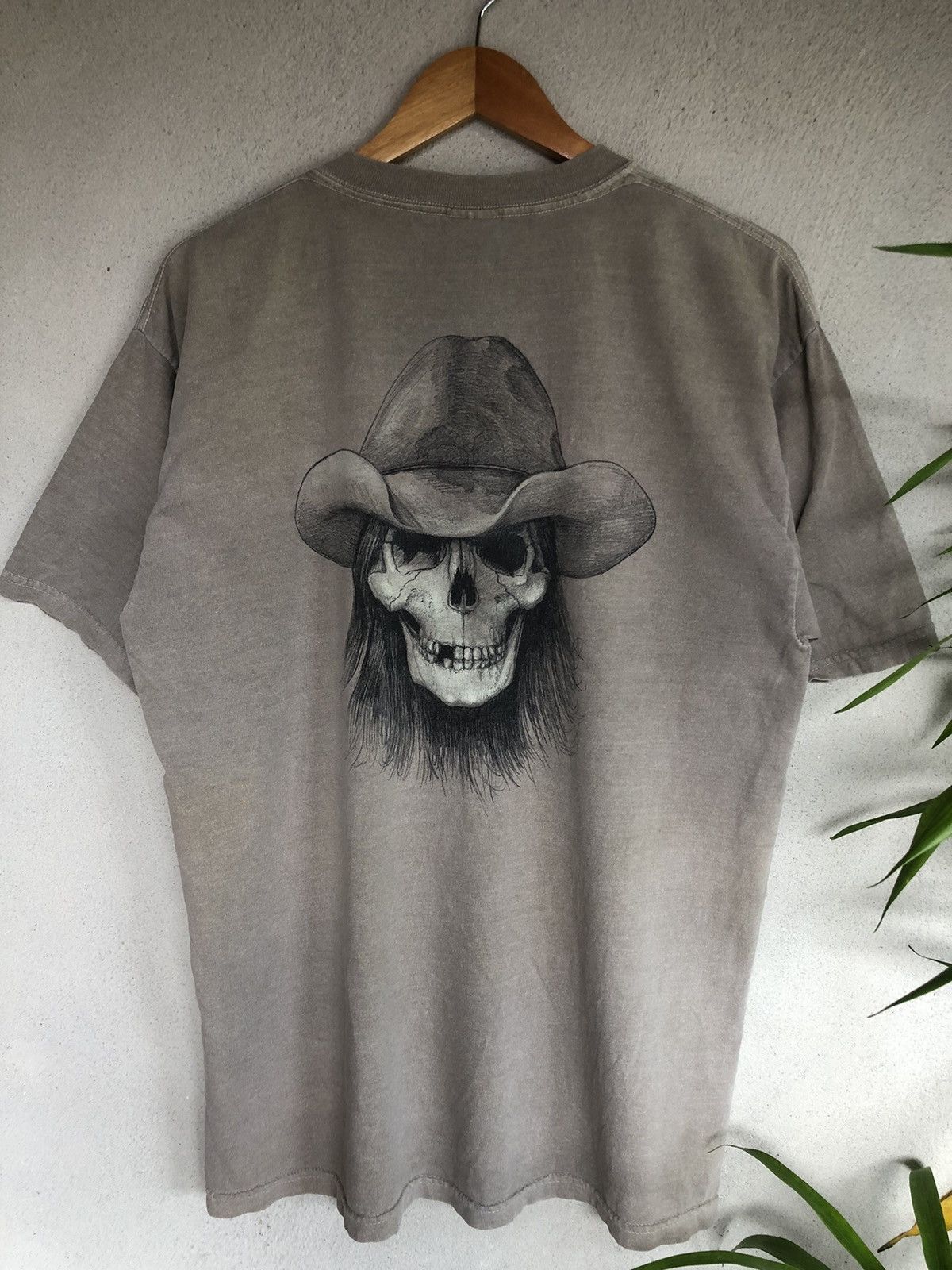 Affliction × Vintage Vintage Y2K Albuquerque New Mexico Cowboy Skull Tee Size US L / EU 52-54 / 3 - 1 Thumbnail