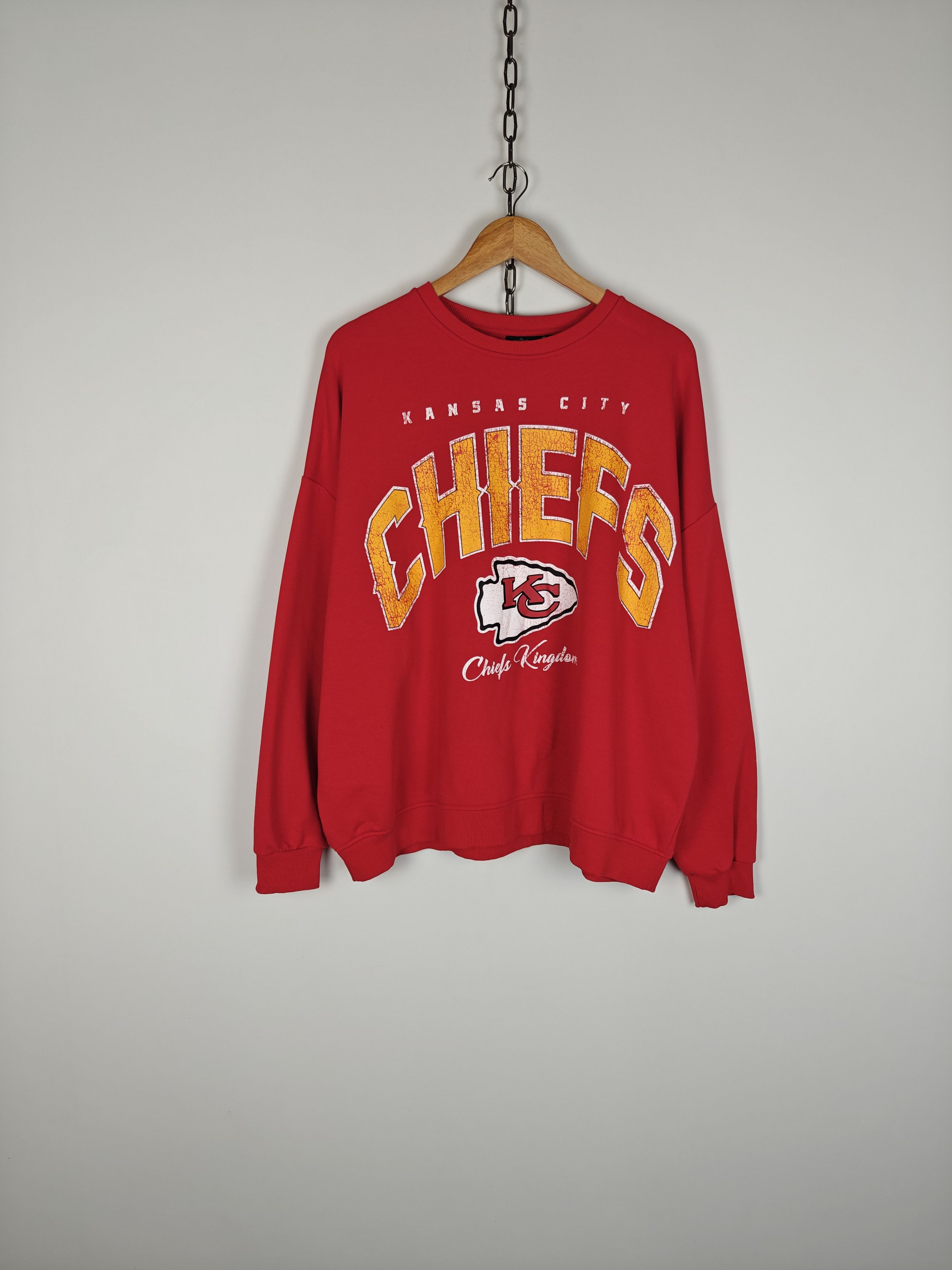 NFL NFL Chiefs Kansas City Sweatshirt Center Logo Red XL Size US XL / EU 56 / 4 - 1 Thumbnail