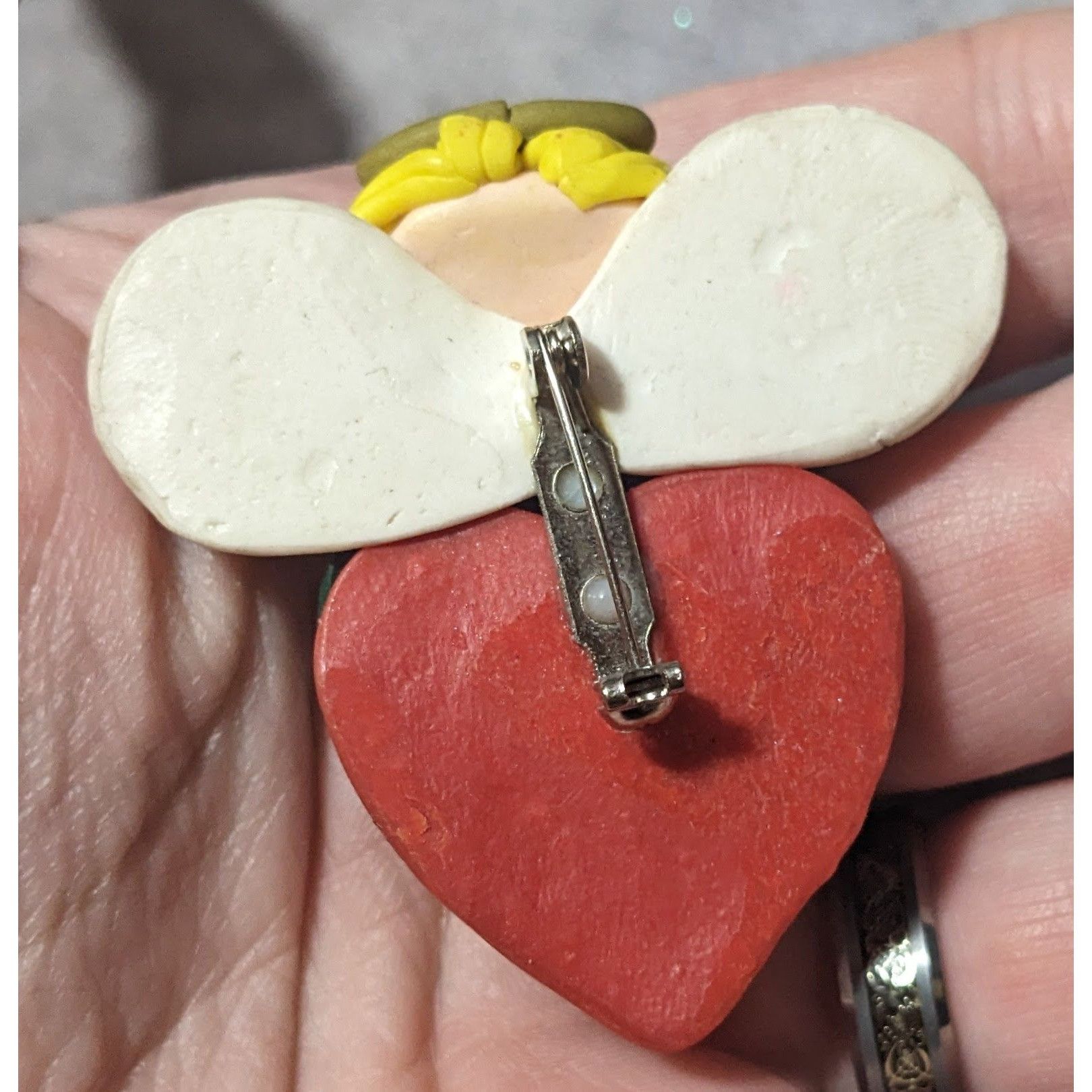 Other Handmade Candycane Heart Angel Holiday Brooch Size ONE SIZE - 5 Thumbnail
