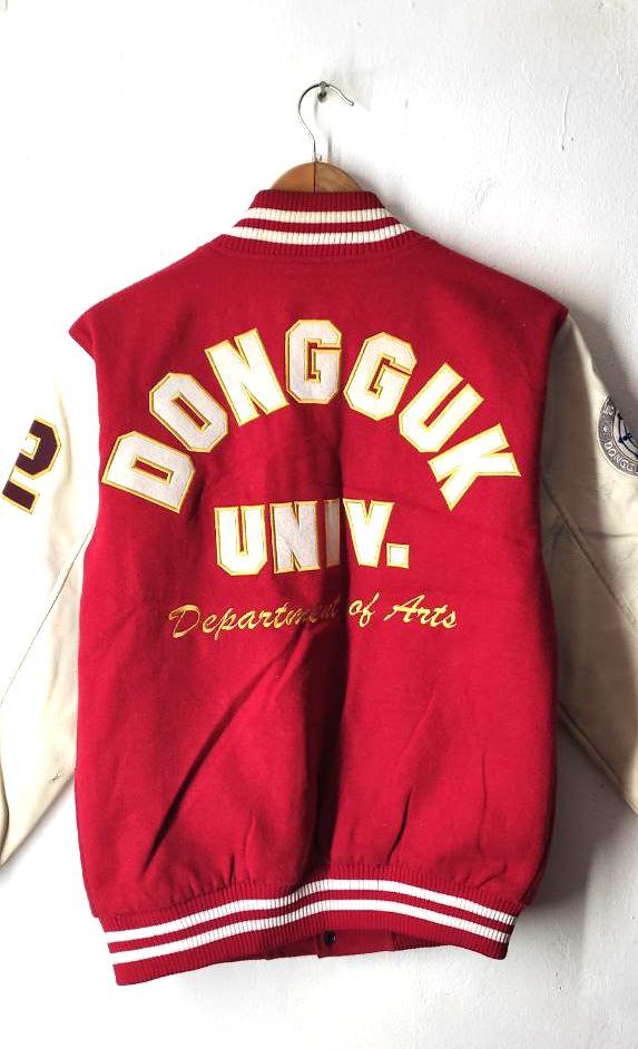 Vintage VINTAGE 80S LEATHER VARSITY JACKET Size US M / EU 48-50 / 2 - 8 Thumbnail