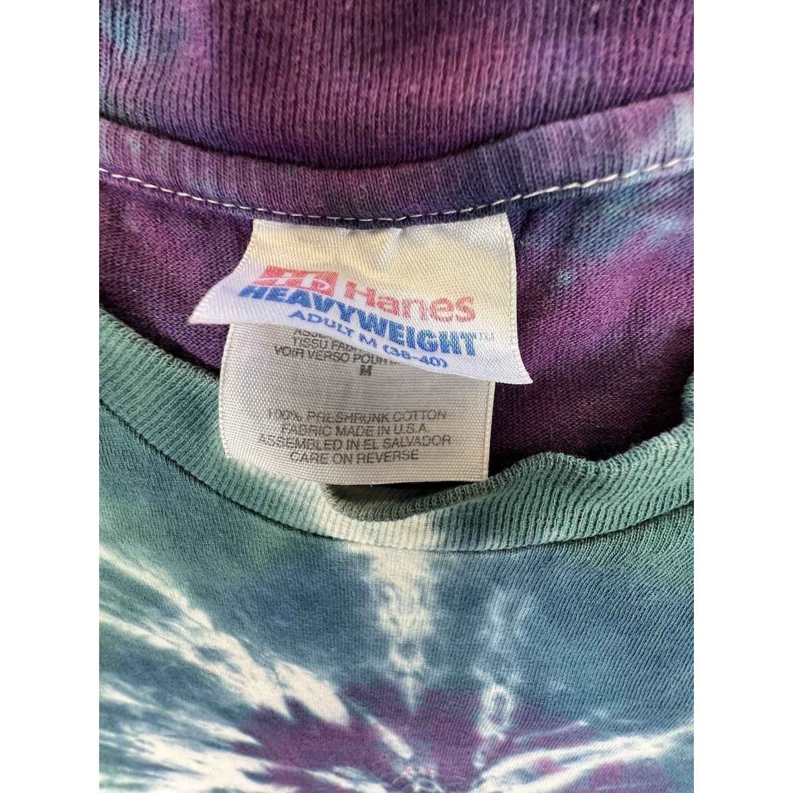 Hanes Vintage Tie Dye Blank Single Stitch T-Shirt Size Medium Made Size US M / EU 48-50 / 2 - 5 Thumbnail