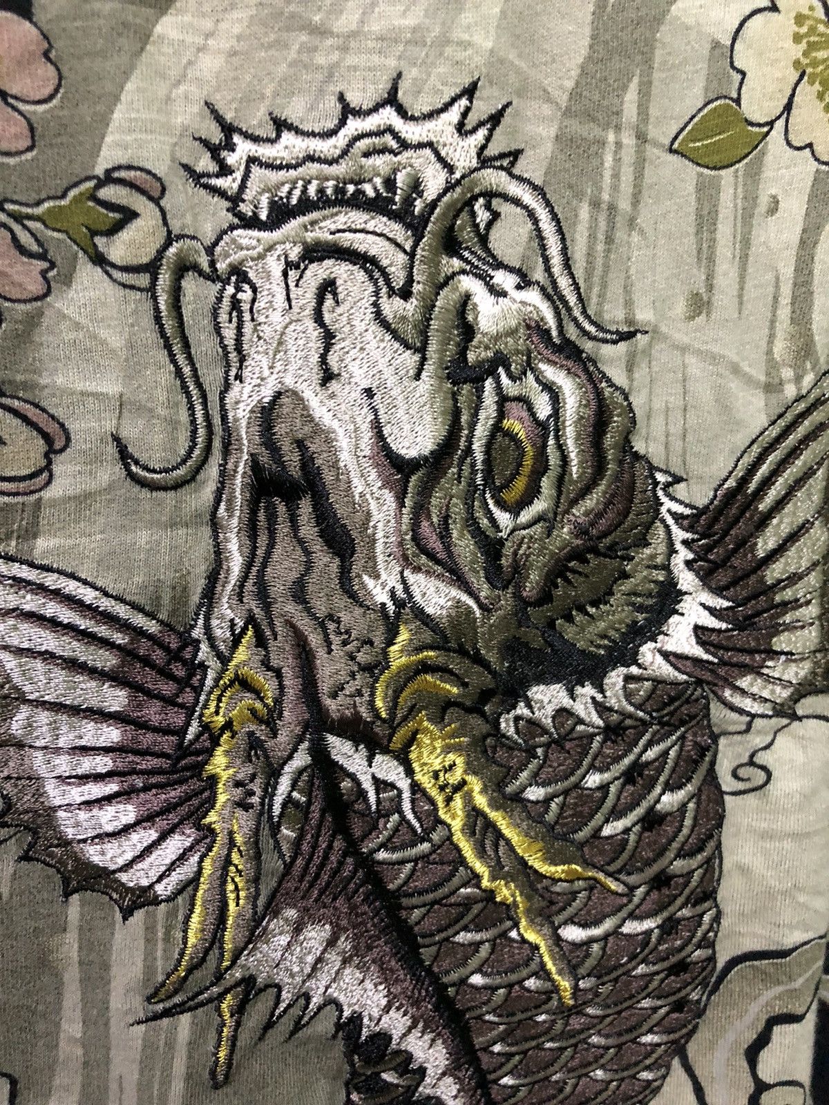 Bullet Noise Vintage Sukajan Embroidered Fishkoi Shirt Tee Rare Size US L / EU 52-54 / 3 - 4 Thumbnail
