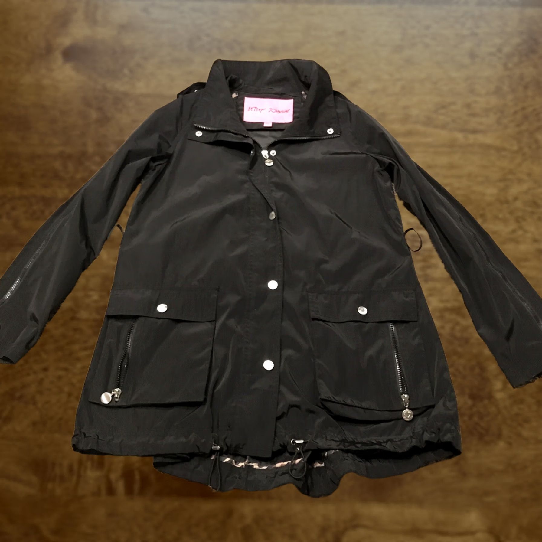 Betsey Johnson Betsey Johnson Black Coat Jacket Full Zip Size S Women Regular Basic Jacket Size S / US 4 / IT 40 - 1 Thumbnail